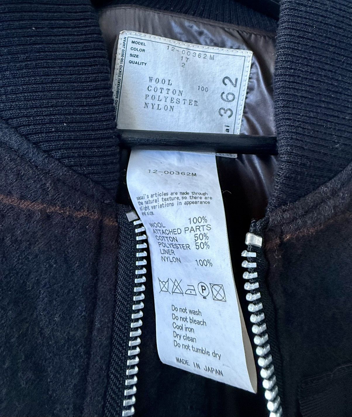 Sacai F/W 12 Plaid Bomber Size US M / EU 48-50 / 2 - 6 Thumbnail