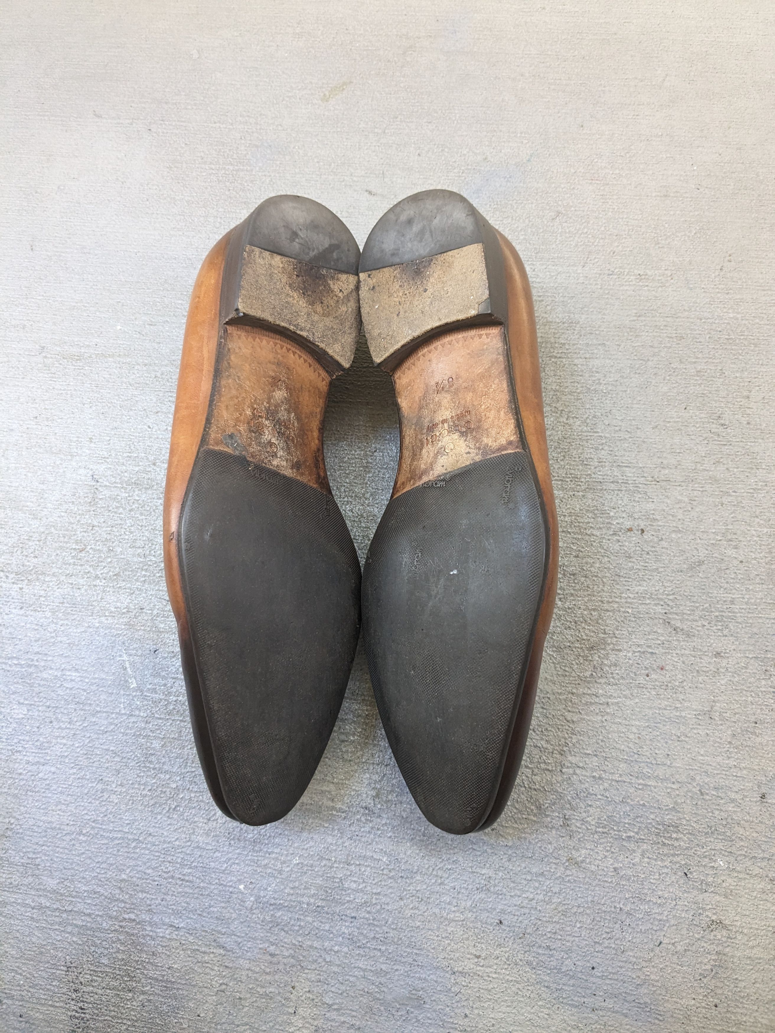Gucci × Vintage Gucci Loafers Brown 9 Slip Ons Buckle GG Ombre Patina Size US 9 / EU 42 - 20 Thumbnail
