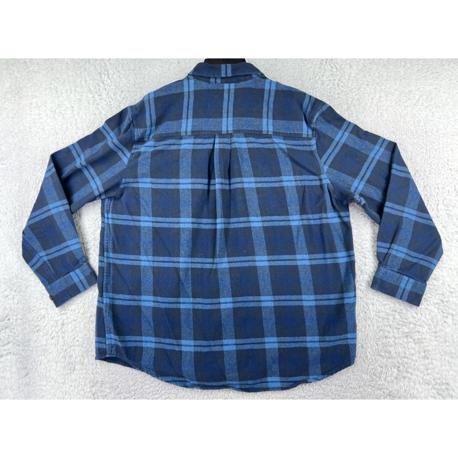 Vintage Anchorage Expedition Shirt Mens Plaid Flannel Button-Up Blue Cotton XL Vintage Size US XL / EU 56 / 4 - 2 Thumbnail