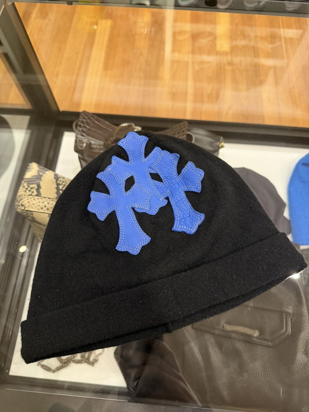 Chrome Hearts Chrome Hearts Triple Cross Cashmere Face Mask Beanie Size ONE SIZE - 1 Thumbnail