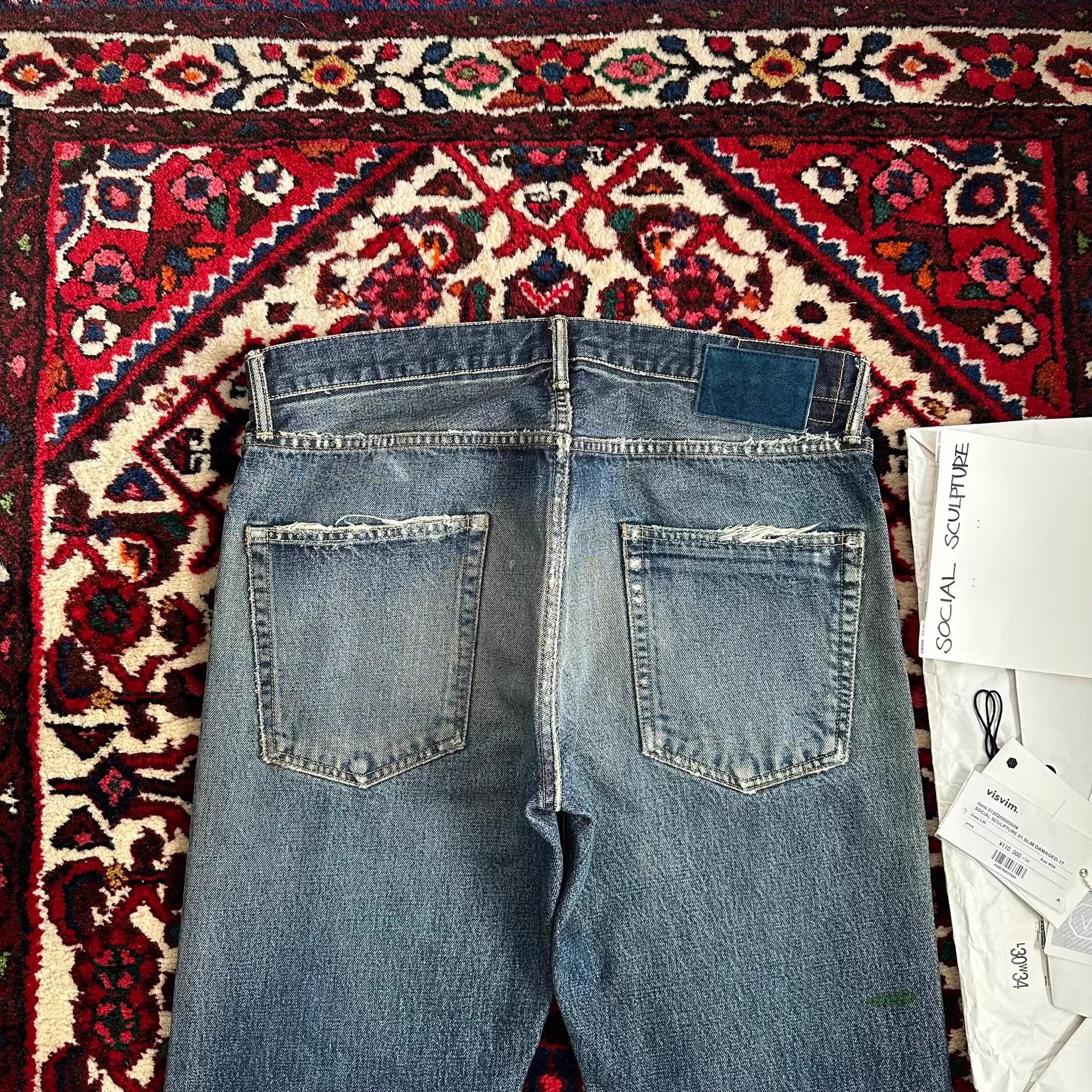 Visvim visvim 20aw 01.2d17 mud dyed wide jeans w34l30 Size US 34 / EU 50 - 4 Thumbnail