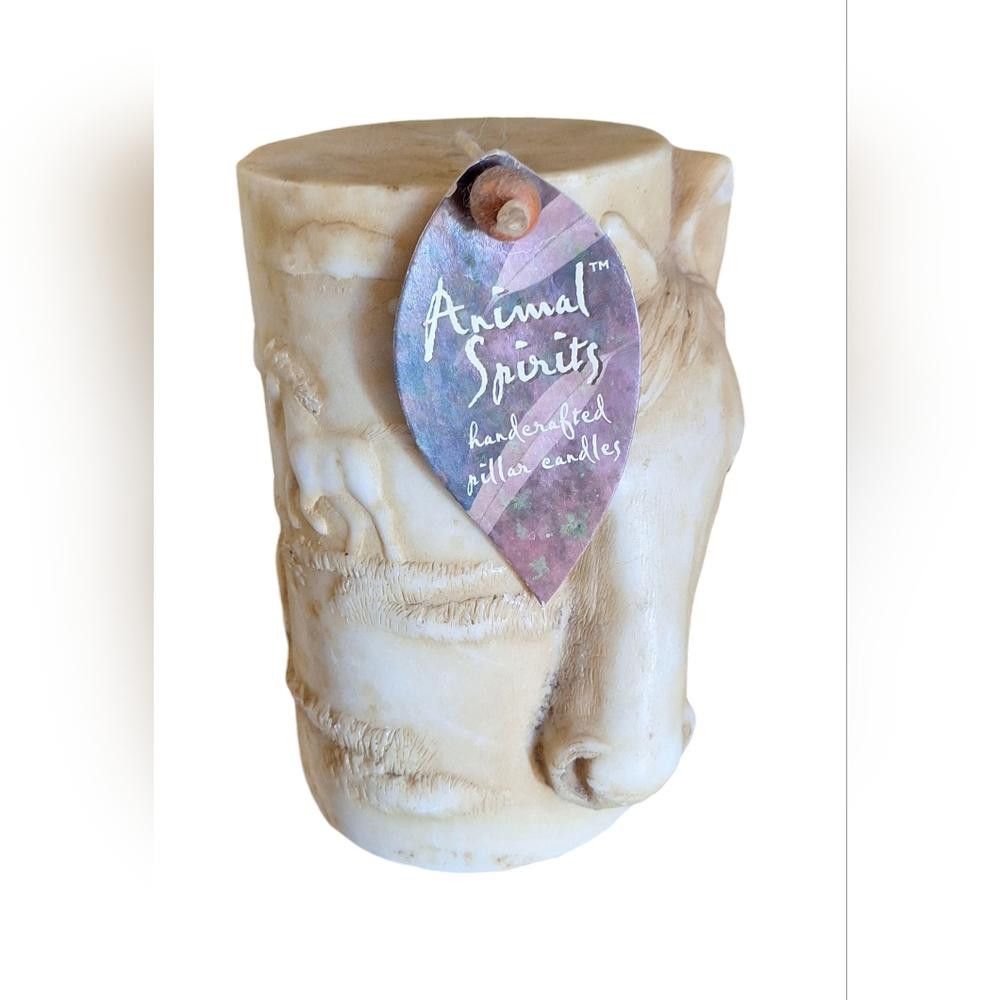 Designer Beautiful "Animal Spirits" Decorative 3D Horse Pillar Candle Size ONE SIZE - 3 Thumbnail