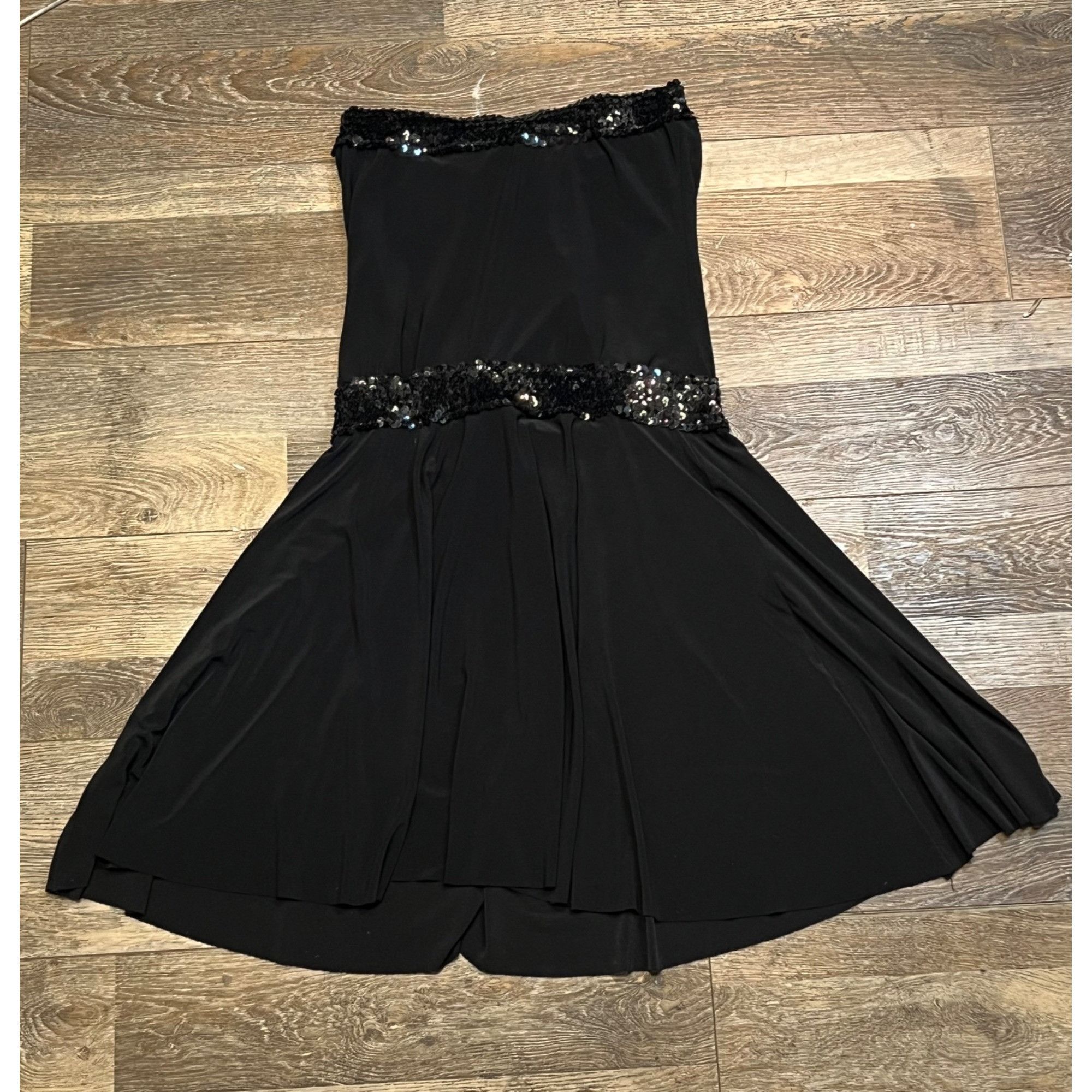 Vintage Vintage Five B. Smart Sequin Black Dress Size M / US 6-8 / IT 42-44 - 2 Thumbnail