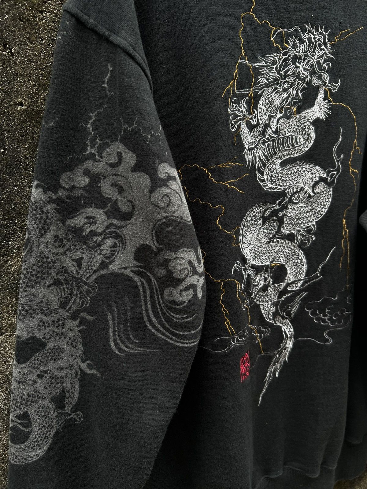 Japanese Brand Sukajan Sweatshirt Karakuri Tamashi Dragon Embroidered Size US L / EU 52-54 / 3 - 12 Thumbnail
