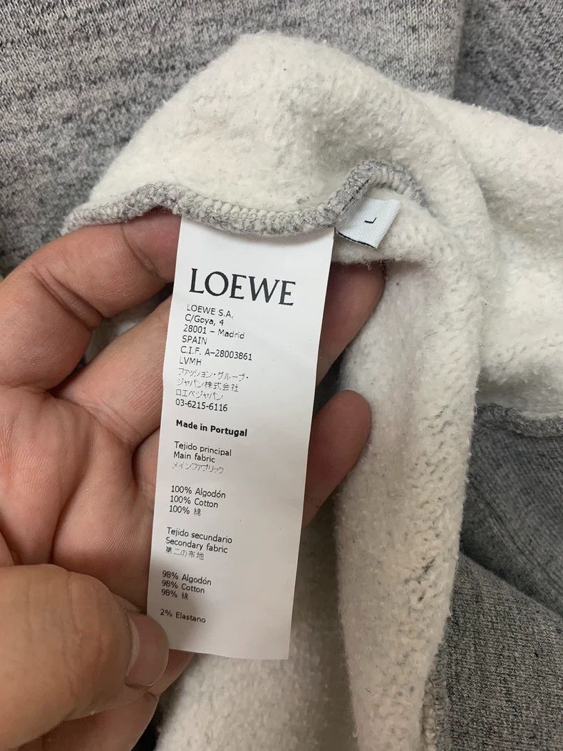 Loewe LOEWE Grey embroidered logo long hat rope sweater hoodie Size L / US 10 / IT 46 - 5 Thumbnail
