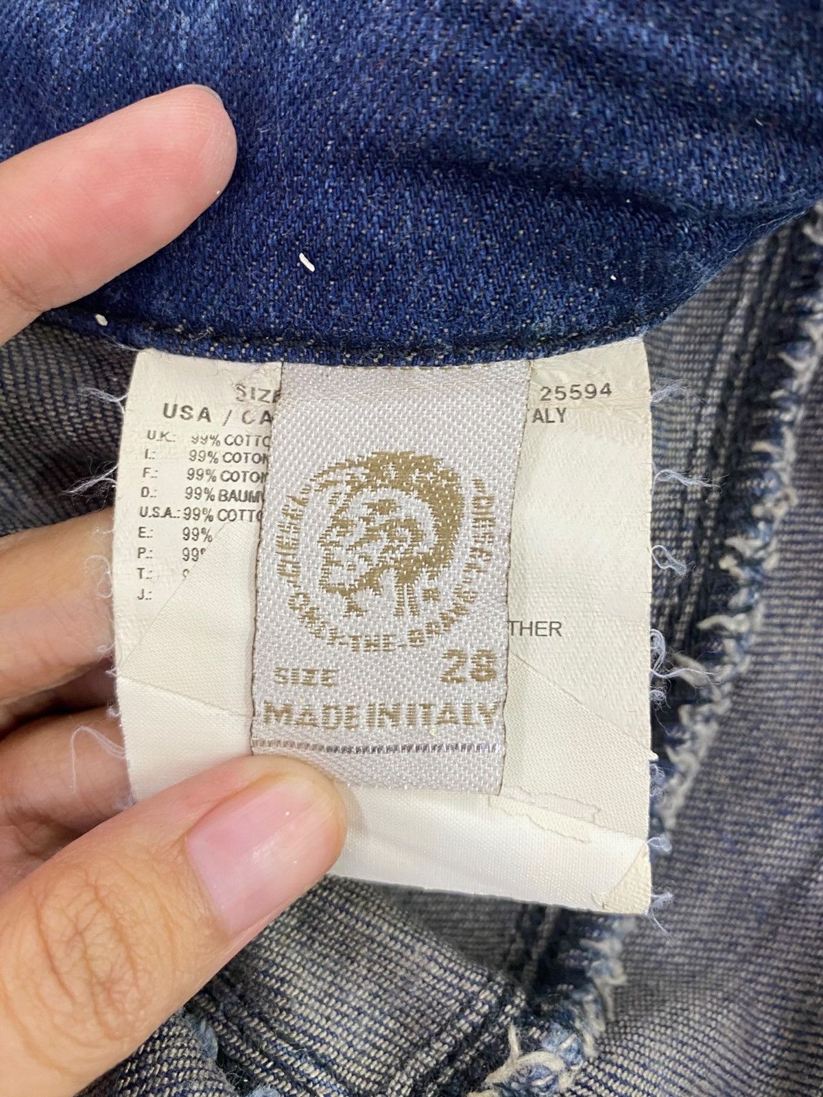 Diesel Diesel Bush Pants Dark Blue Wash Style Straight Cut Jeans Size US 29 - 12 Thumbnail