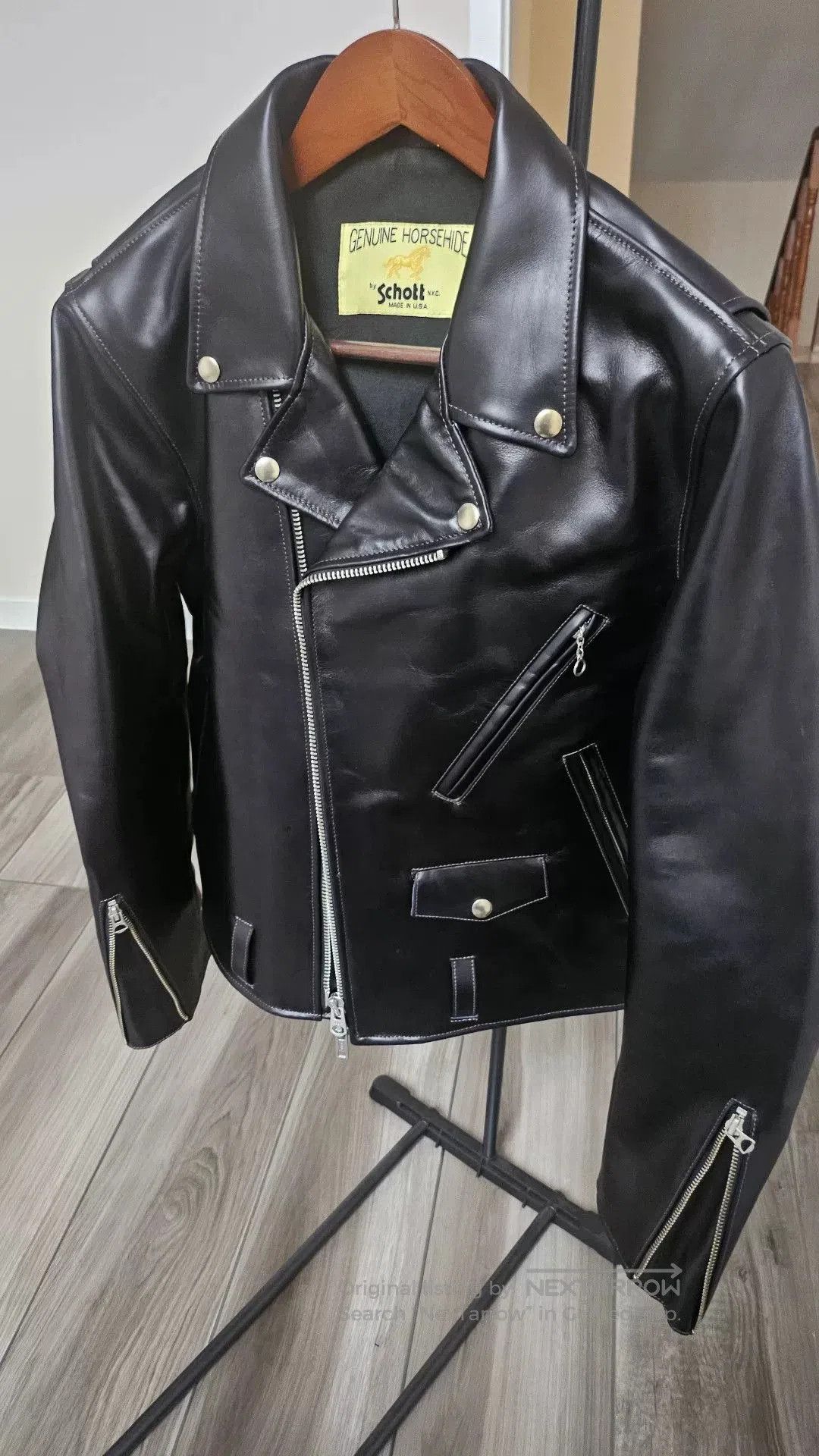 Schott Schott Horsehide Motorcycle Leather Jacket. Size US XXS / EU 40 - 1 Thumbnail
