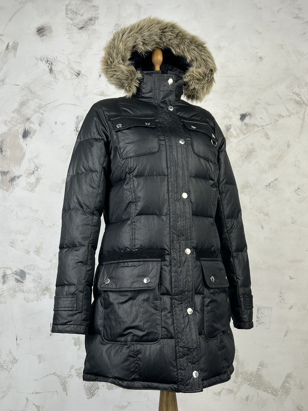 Barbour Vintage Barbour Artic Down Parka Fur Hood Size S - M 8 Size M / US 6-8 / IT 42-44 - 2 Thumbnail