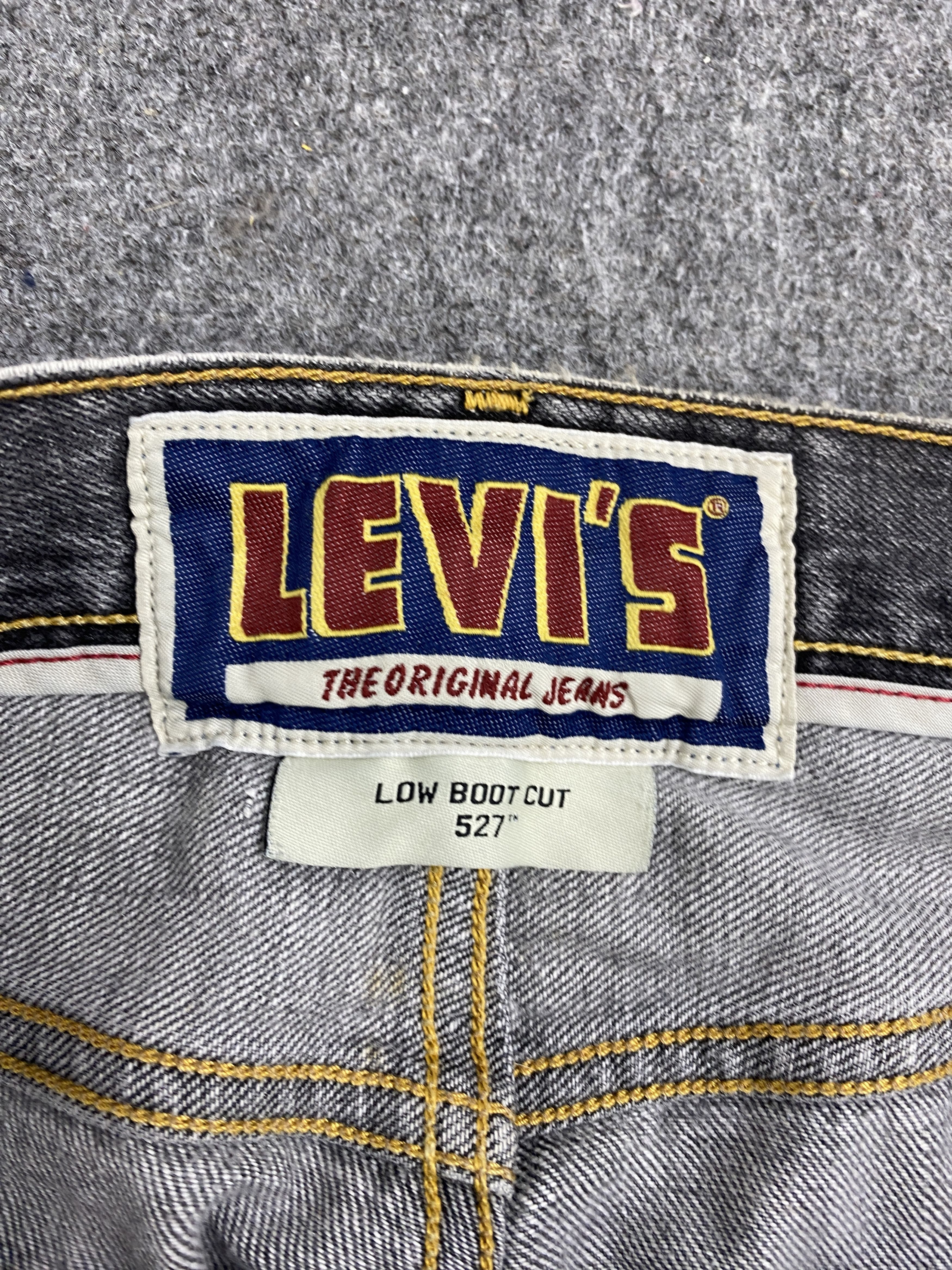 Levi's × Vintage Vintage Levi's 527 Bootcut Faded Black Denim Jeans Size US 35 - 7 Thumbnail