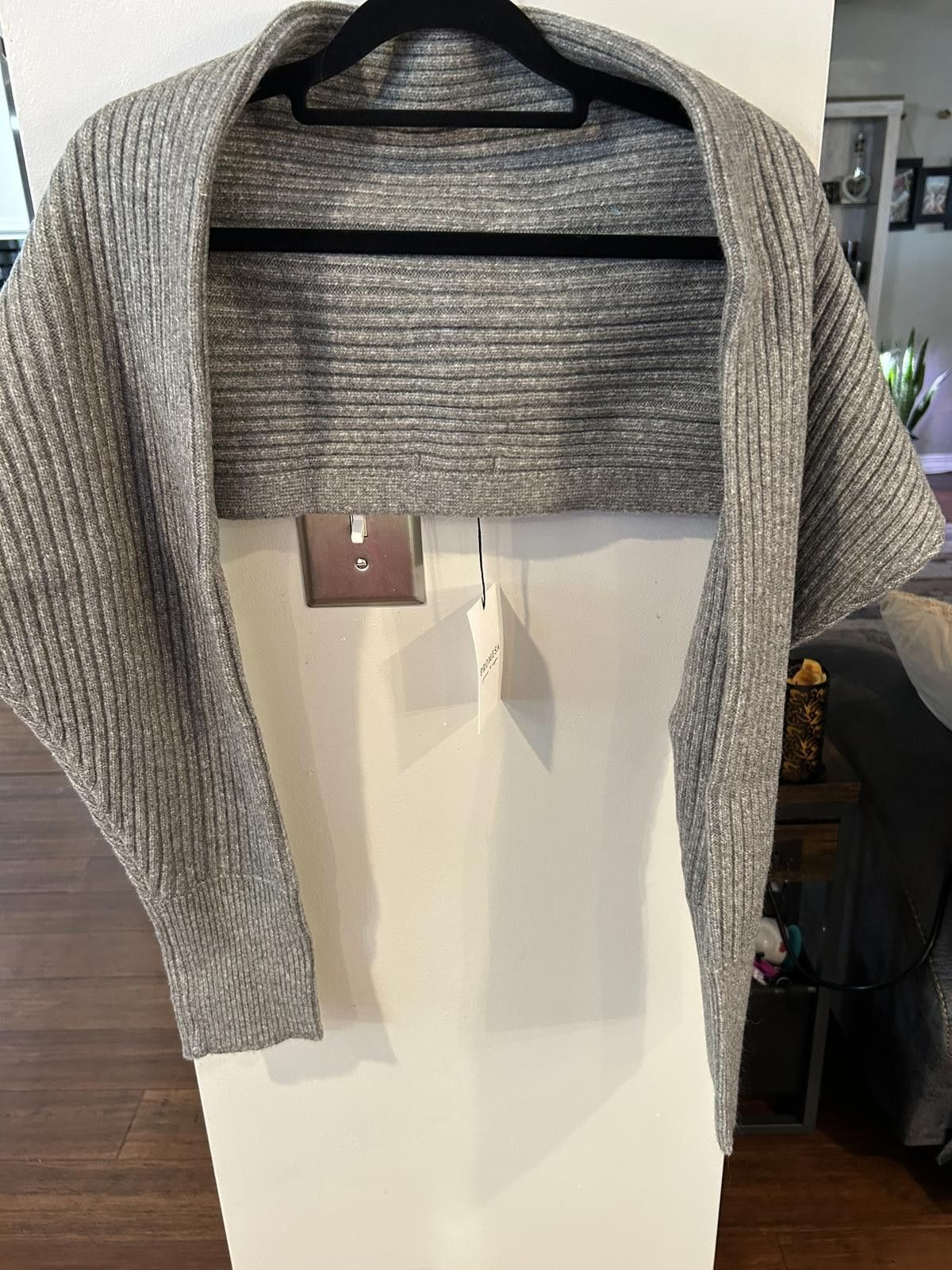 Other Promesa Gray Ribbed Knit Bolero Shrug Sweater Size S / US 4 / IT 40 - 8 Thumbnail
