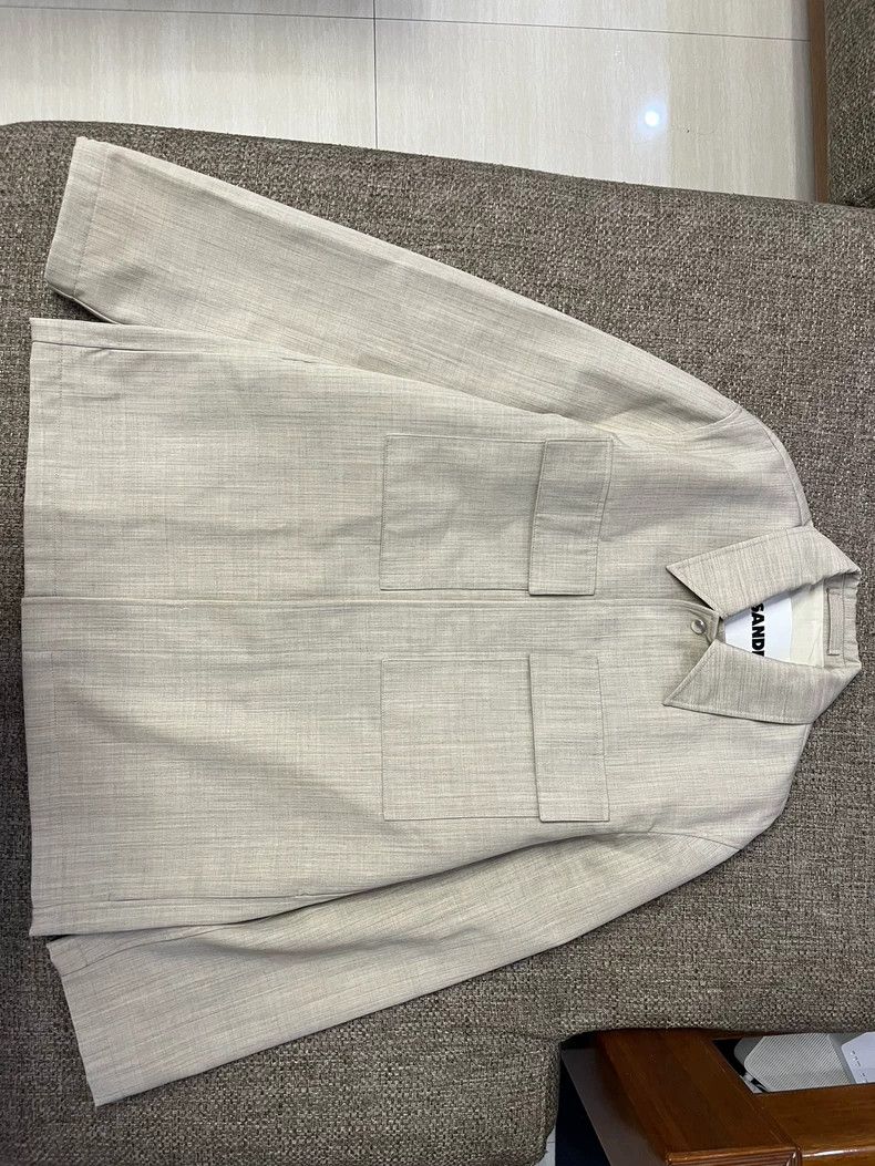 Jil Sander Jil Sander Bamboo patterned large pocket jacket Size US M / EU 48-50 / 2 - 1 Thumbnail