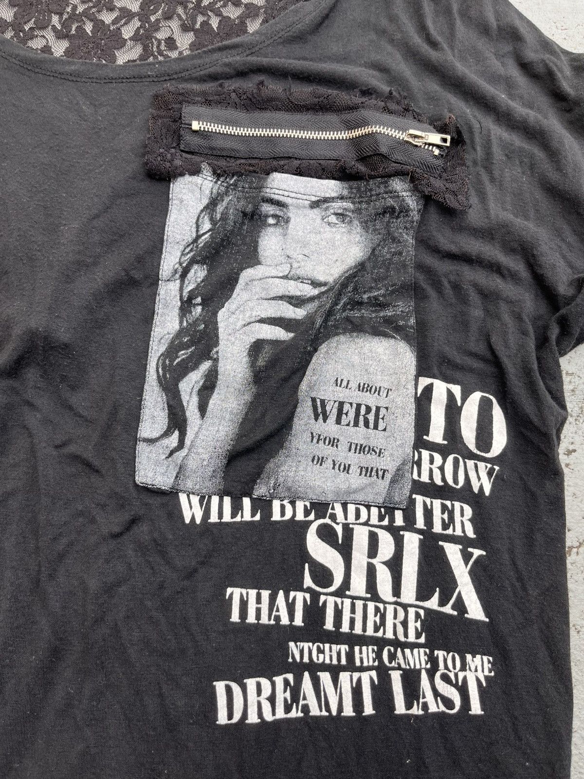 Hysteric Glamour × Japanese Brand × KMRii JAPANESE VELVET POEM TEE Size US S / EU 44-46 / 1 - 2 Thumbnail