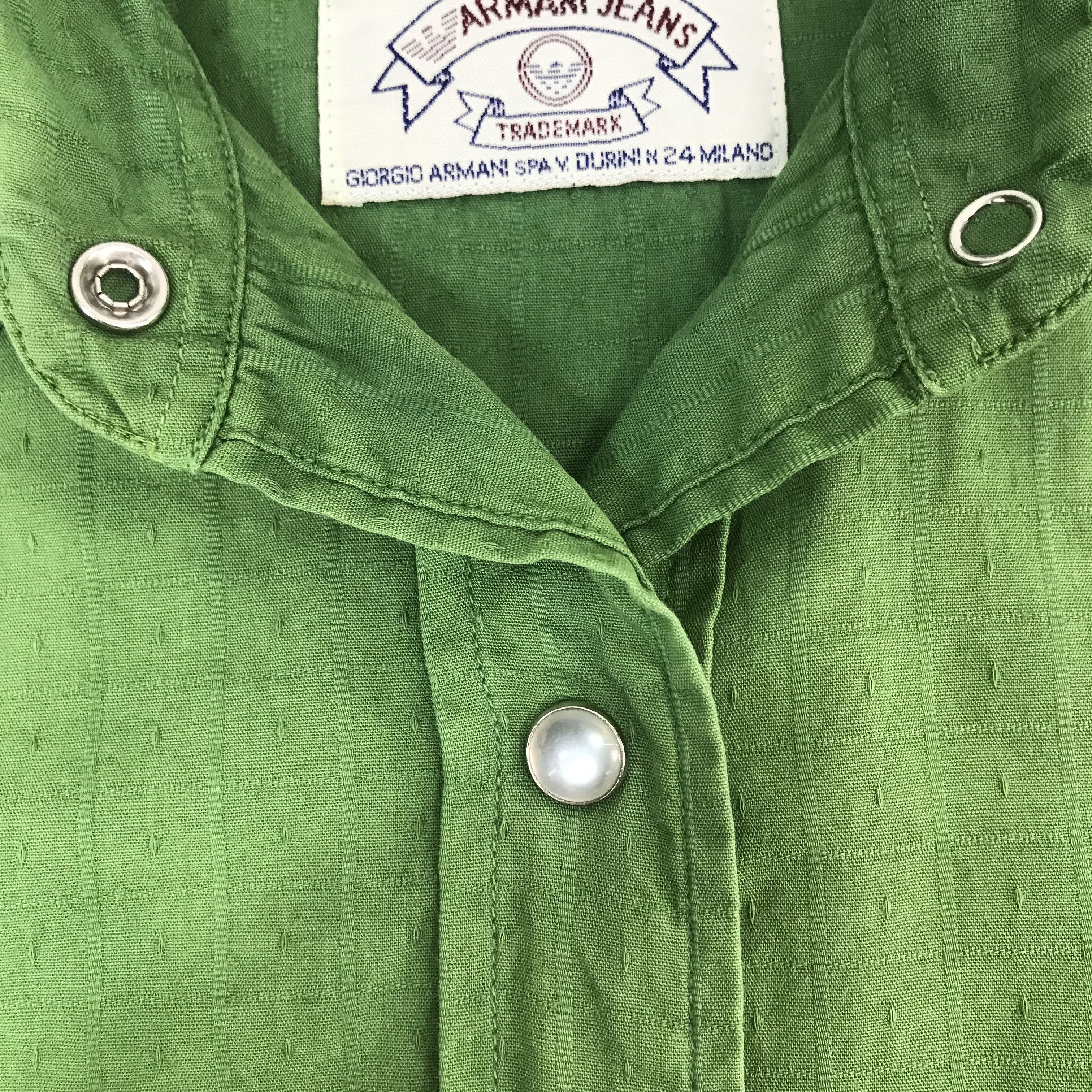 Armani × Giorgio Armani Vintage Giorgio Armani snap Button up long sleeve shirt Size US M / EU 48-50 / 2 - 10 Thumbnail
