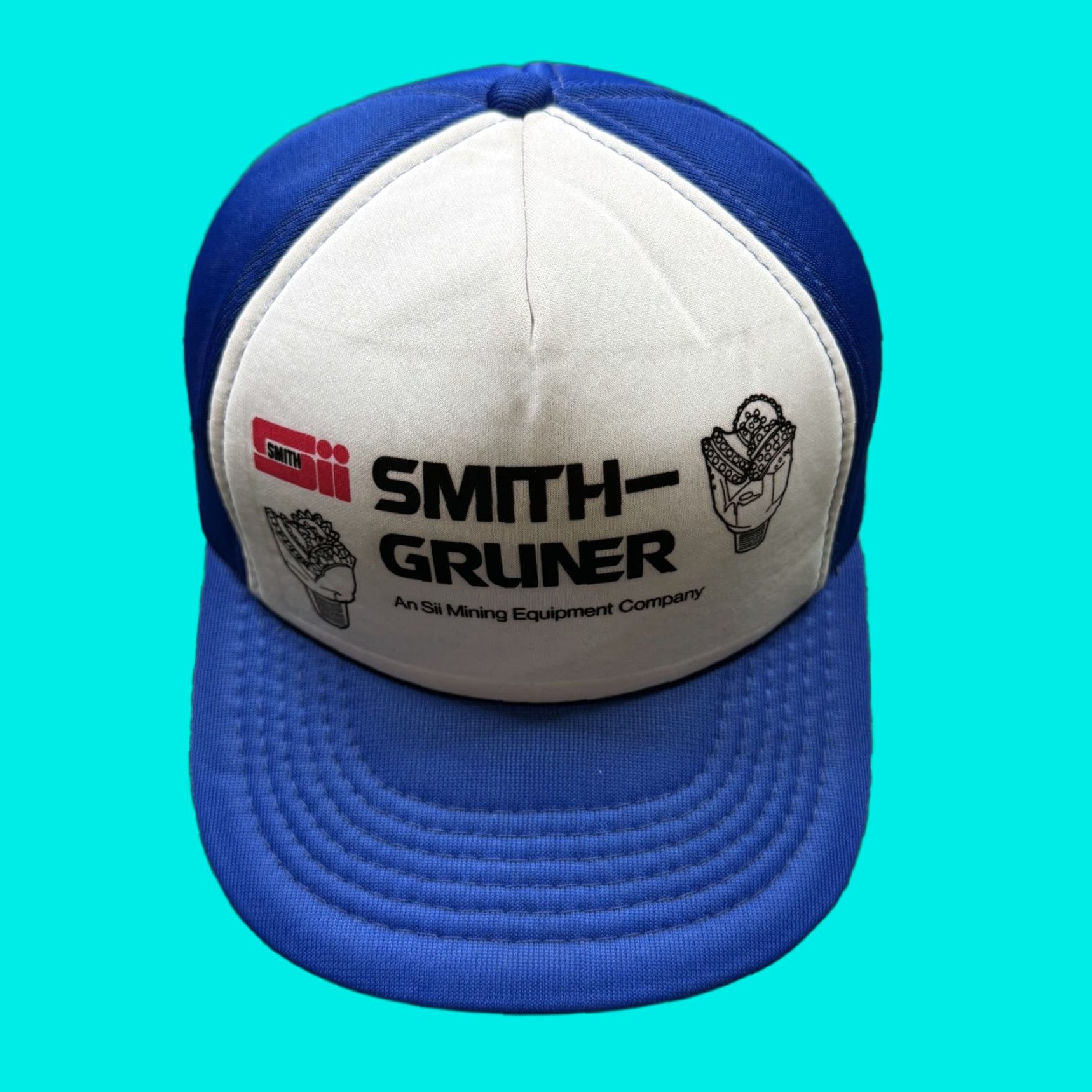 Vintage VINTAGE Vernon Headliners Snapback Hat One Size Blue Foam 80s Graphic Print Mens Size ONE SIZE - 1 Thumbnail