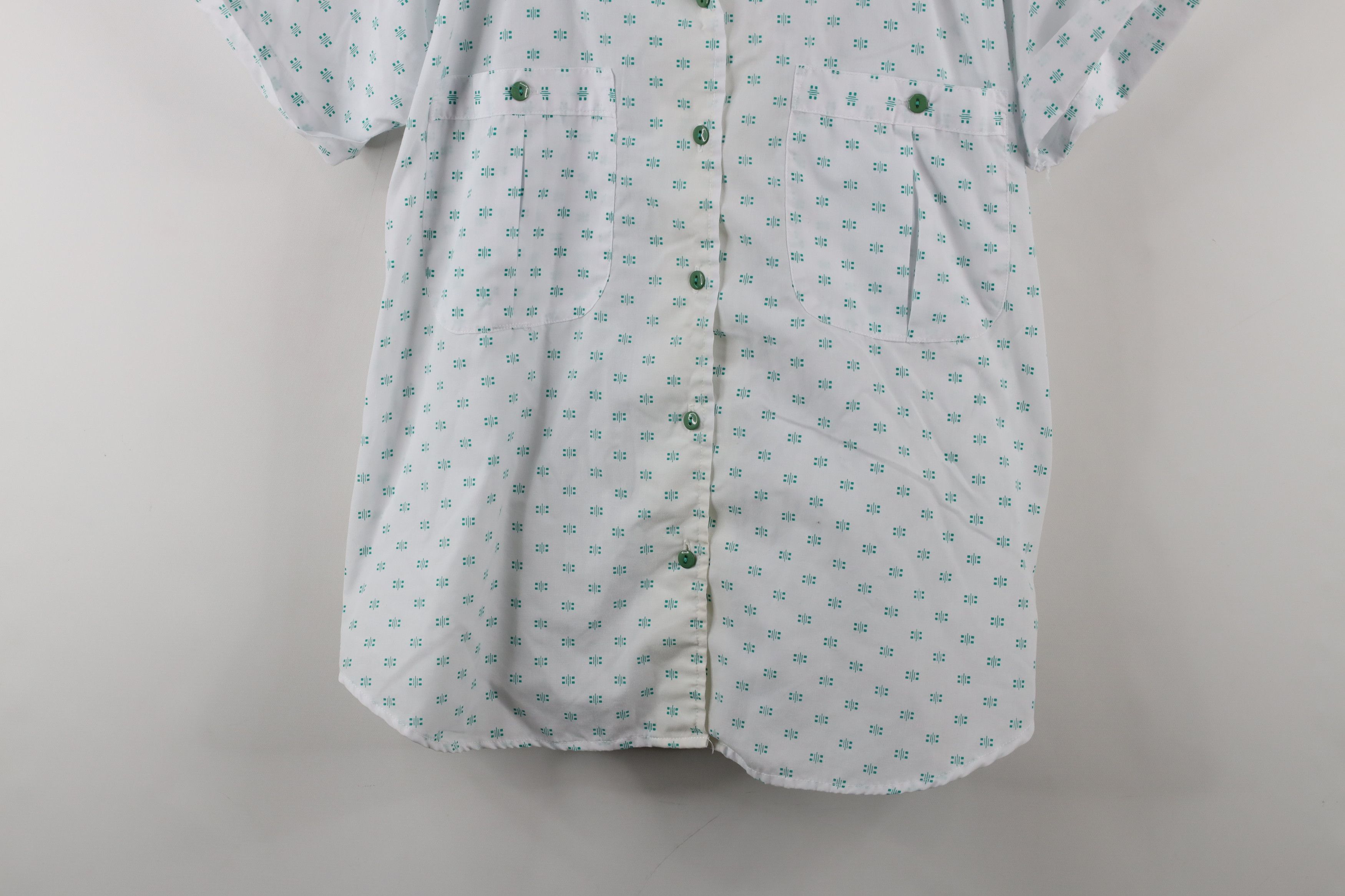 Vintage Vintage 80s 90s Streetwear Cuffed Geometric Button Shirt Size L / US 10 / IT 46 - 3 Thumbnail