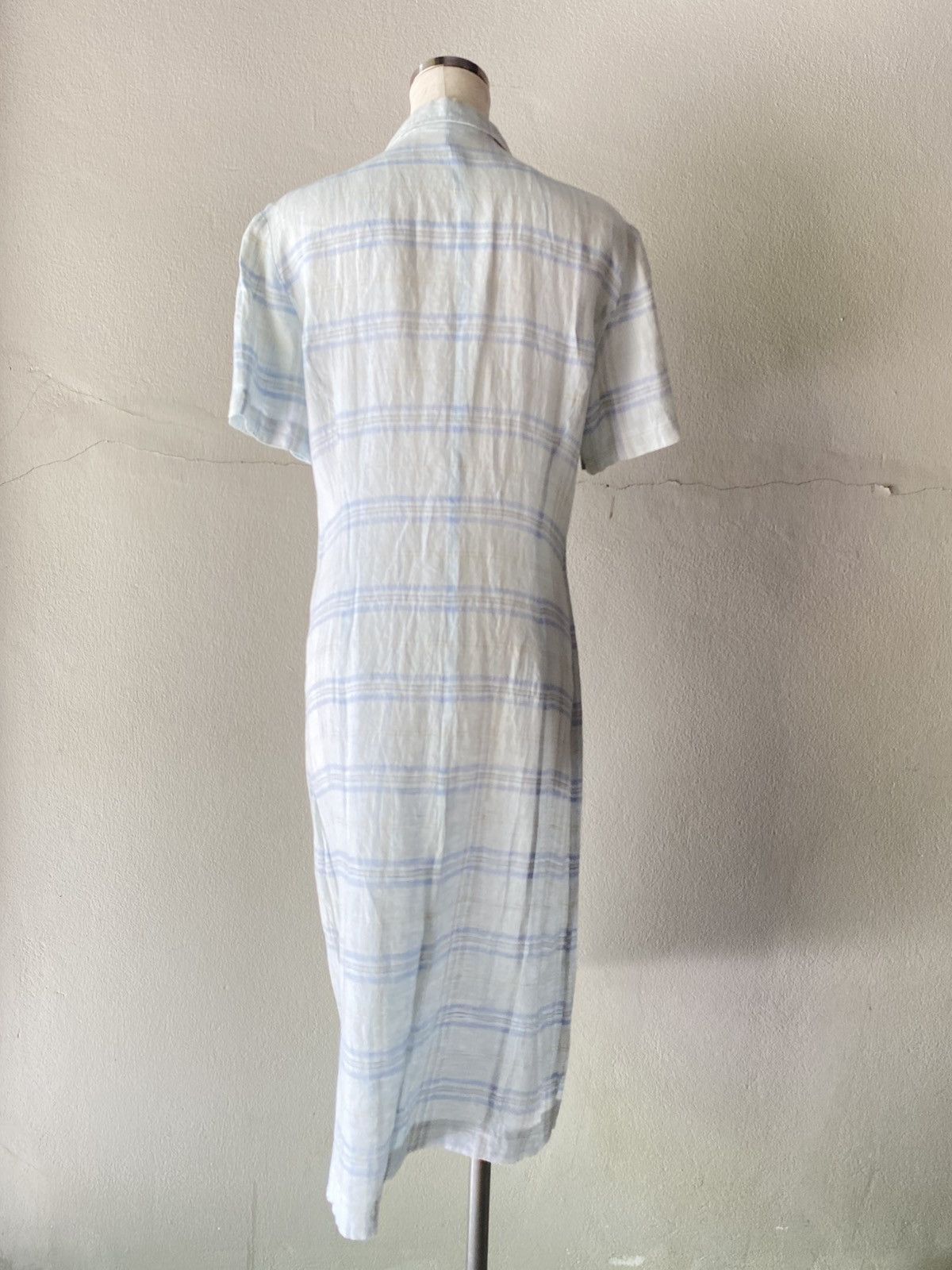 Burberry Burberry Light Blue Checkered Dress Size S / US 4 / IT 40 - 22 Thumbnail