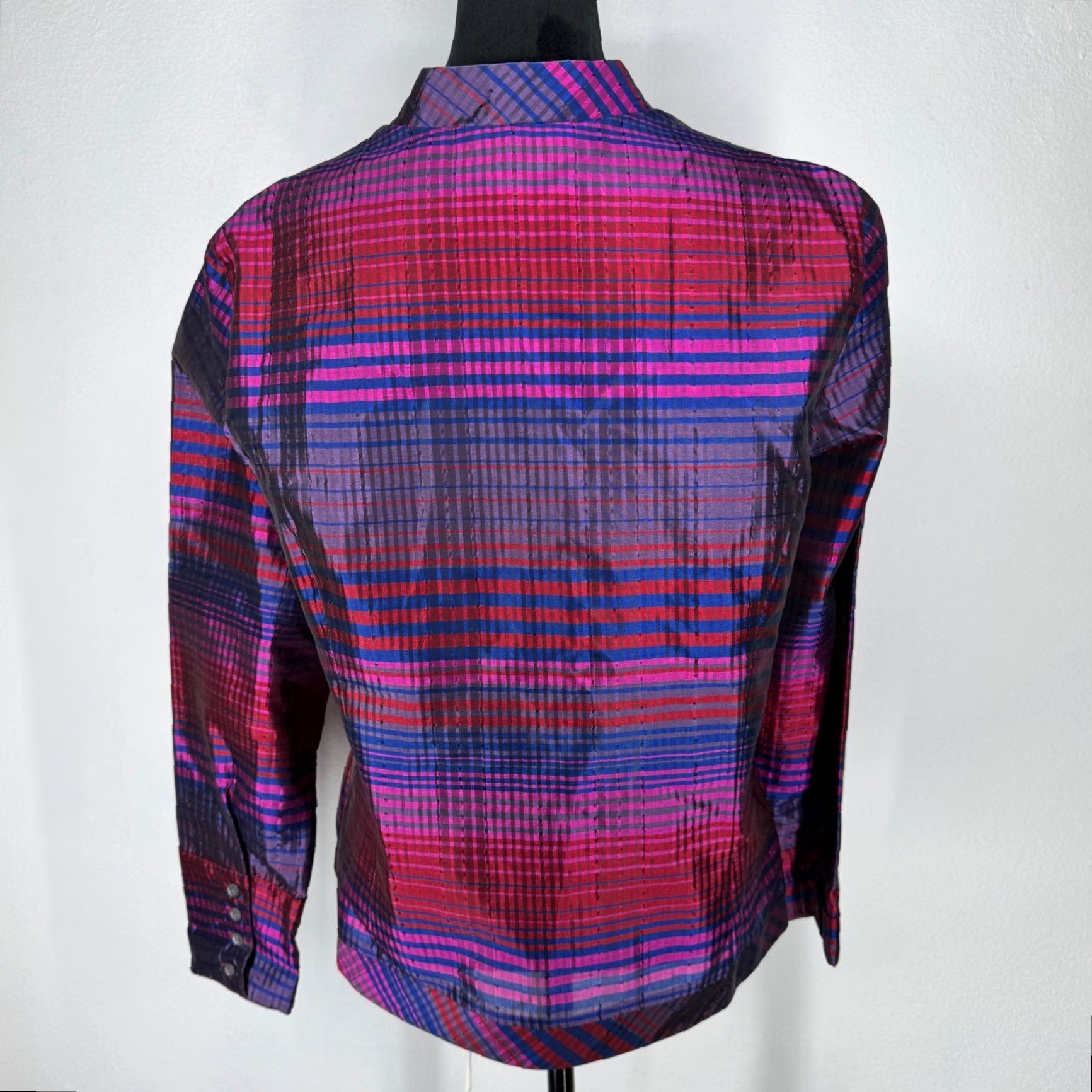 Coldwater Creek Coldwater Creek Silk Blend Zip Jacket L Multicolor Long Sleeve Mens? Size US L / EU 52-54 / 3 - 6 Thumbnail