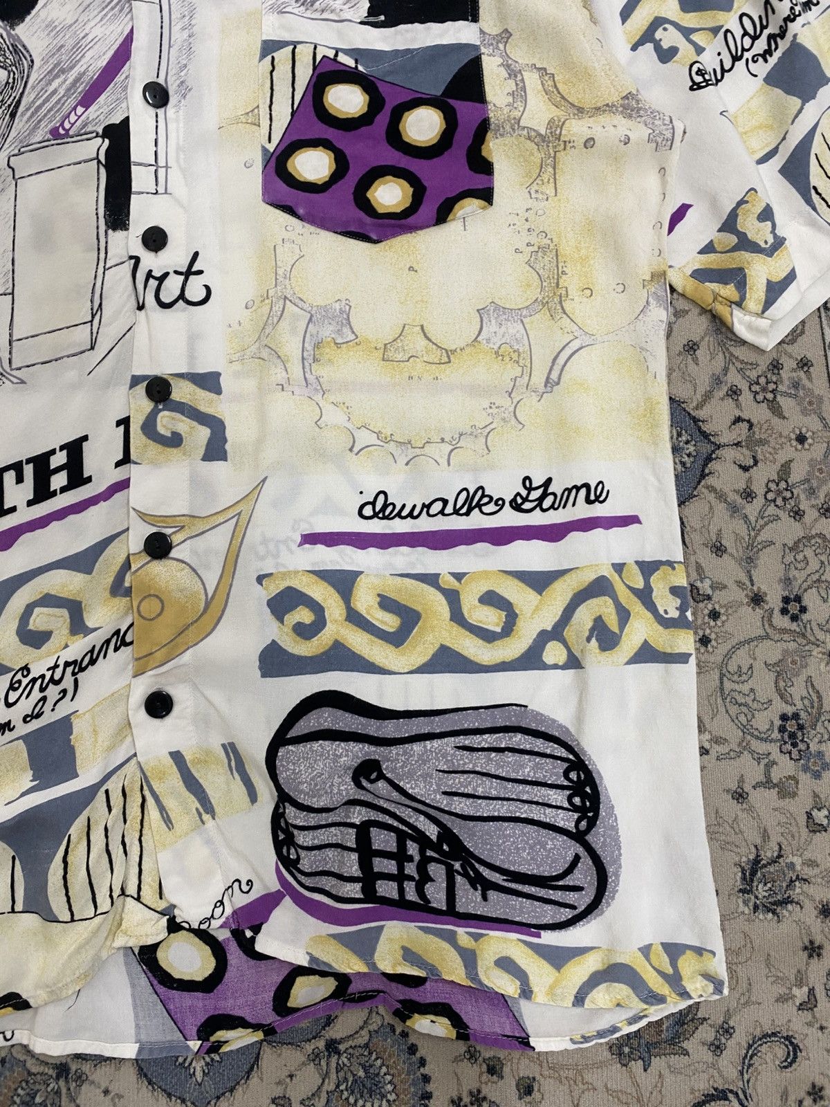 Enrico Coveri ENRICO PANTONI ITALY ART DESIGNER SHORTSLEEVE SHIRT Size US XL / EU 56 / 4 - 4 Thumbnail