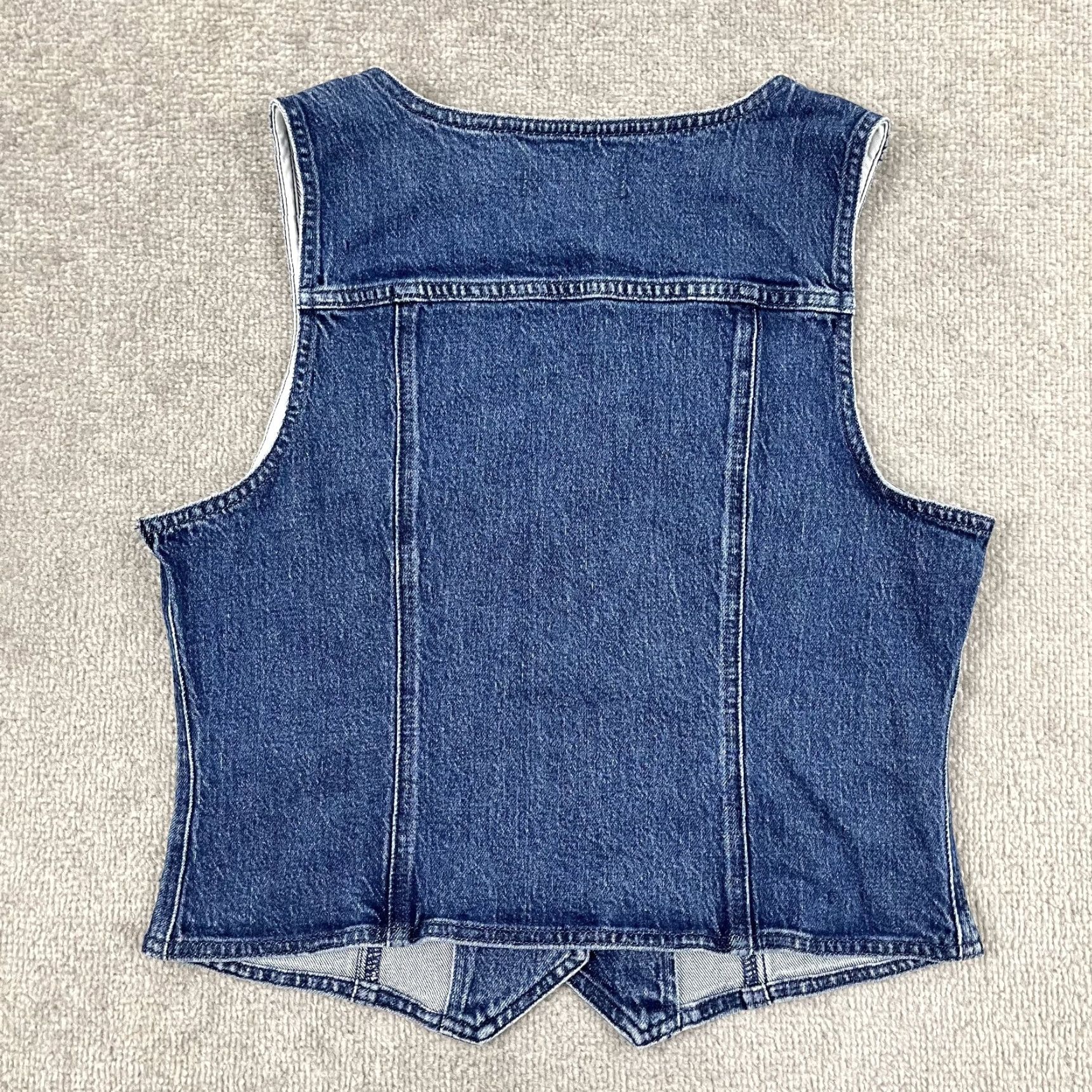 Madewell Madewell Denim Vest Women 12 Blue Western V-Neck Casual Size XL / US 12-14 / IT 48-50 - 7 Thumbnail