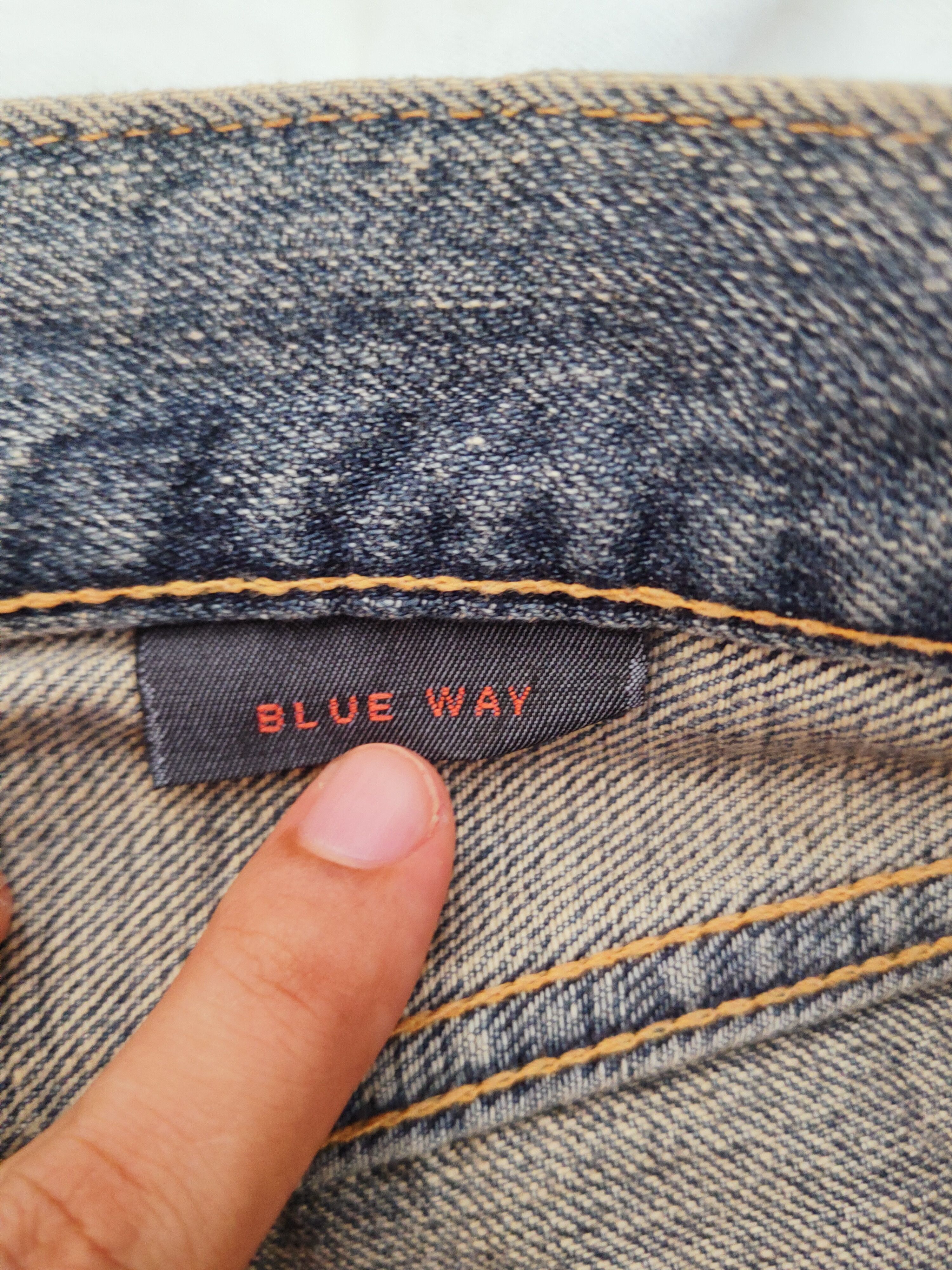 Japanese Brand Blue Way Dark Blue Faded Distressed Ripped Jeans #W784 Size US 32 / EU 48 - 16 Thumbnail