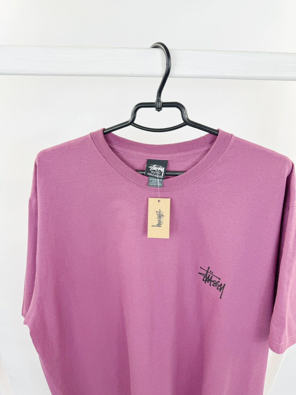 Hypebeast Stussy Basic Berry T-shirt Size US XL / EU 56 / 4 - 10 Thumbnail