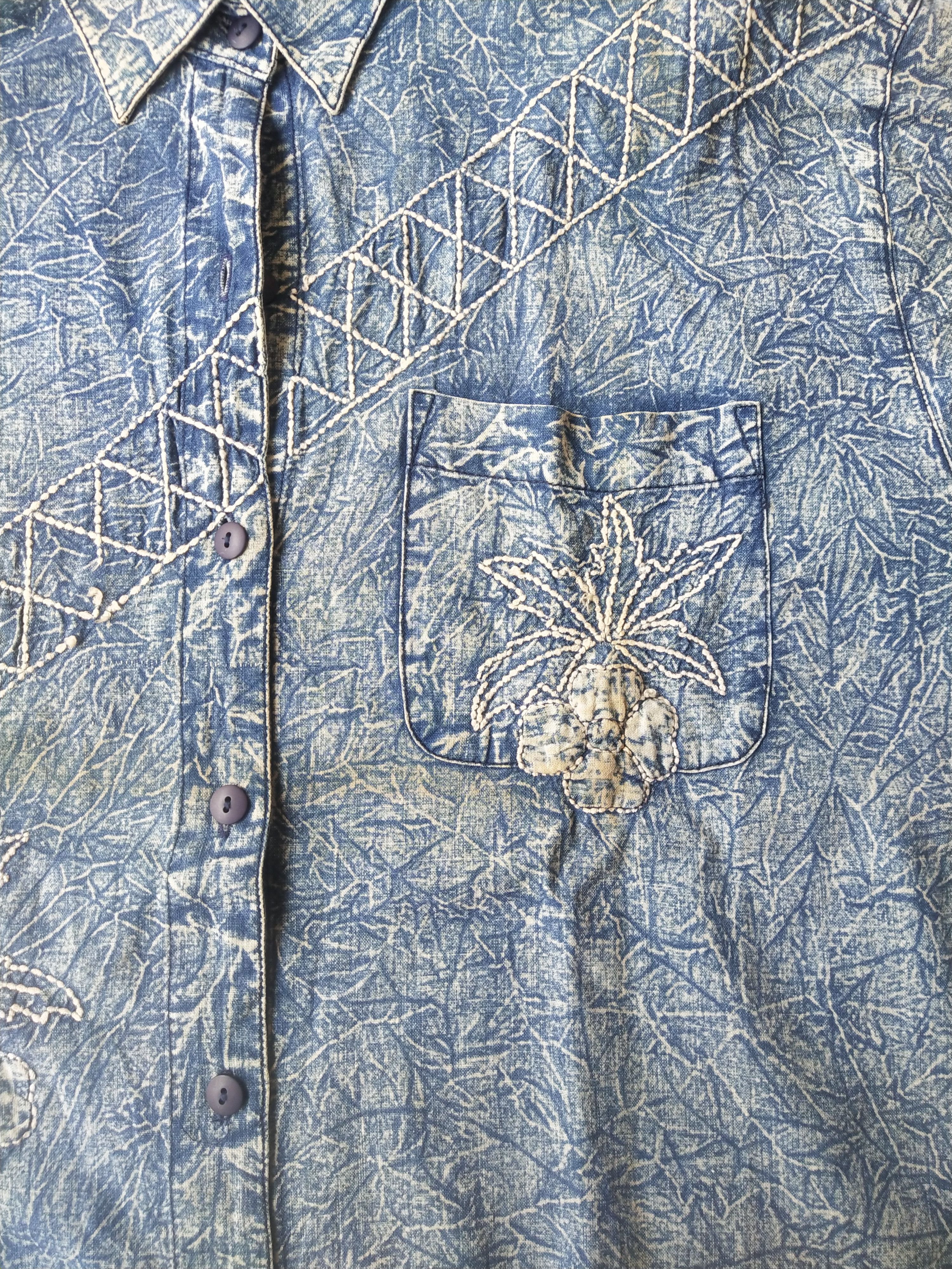 Vintage Vintage Milford Style Embroidered Tropical Button Up Shirt Size US M / EU 48-50 / 2 - 2 Thumbnail