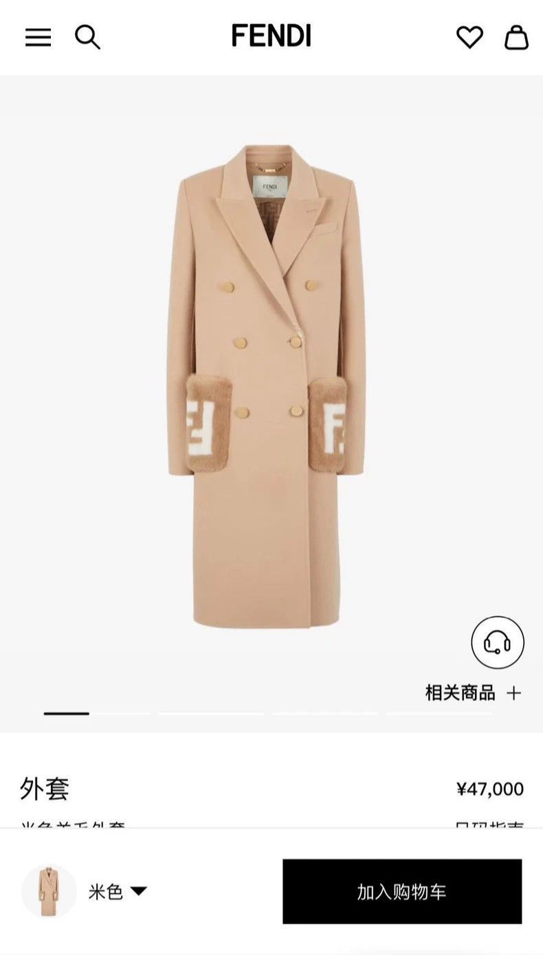 Fendi Fendi Wool Overcoat with Fur Pockets Size US M / EU 48-50 / 2 - 7 Thumbnail