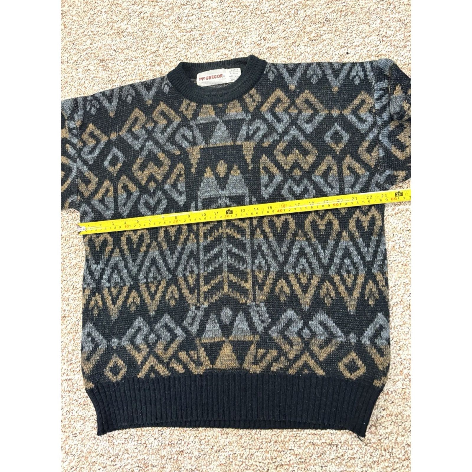 McGregor VINTAGE McGregor Sweater Geometric Pattern • Men’s Size L Pullover Size US L / EU 52-54 / 3 - 5 Thumbnail