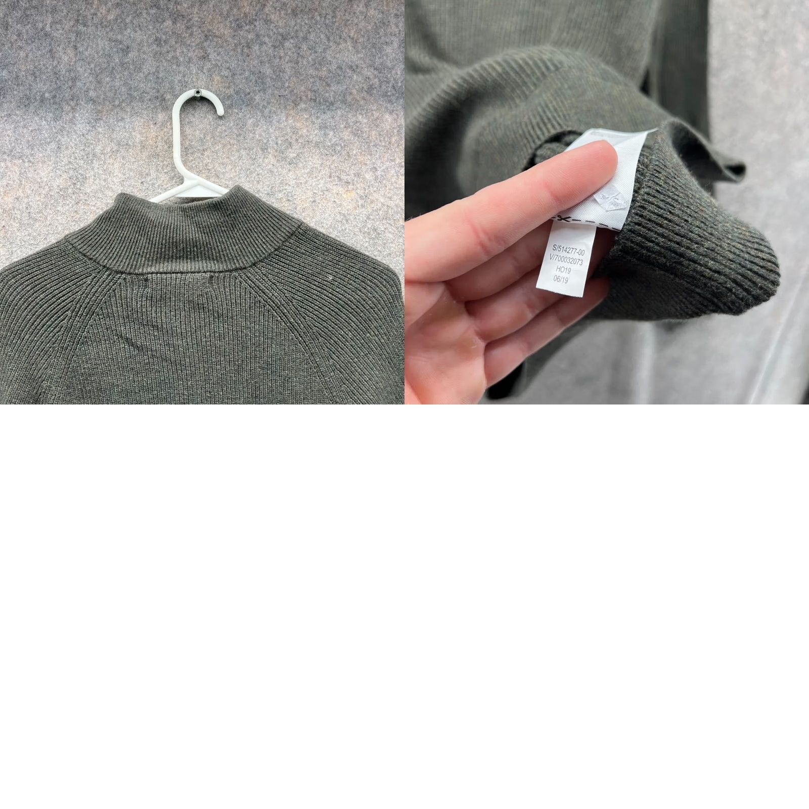 Banana Republic Banana Republic Sweater Mens Medium Olive Green Quarter Zip Pullover Fleece - Size US M / EU 48-50 / 2 - 9 Thumbnail