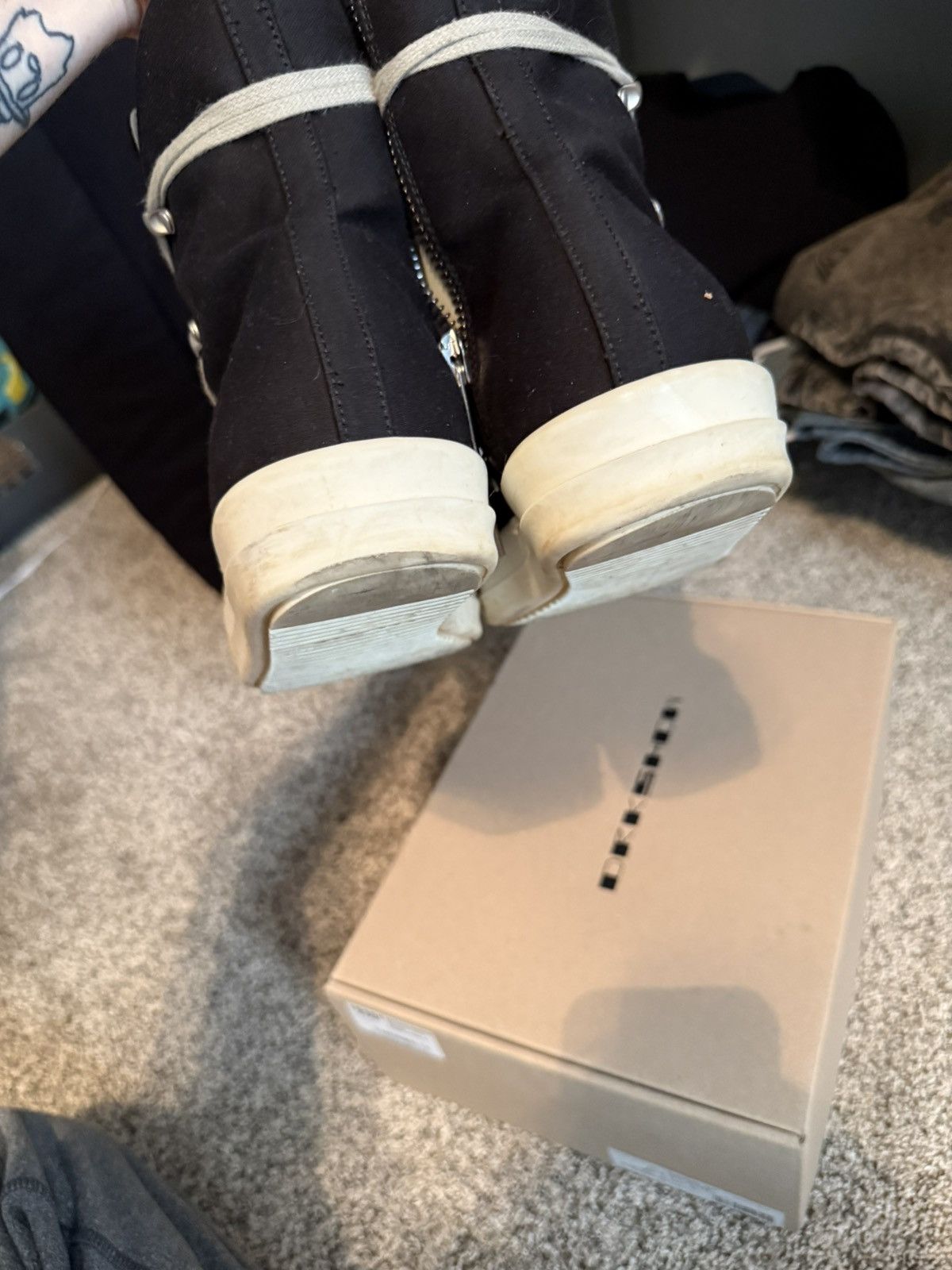 Rick Owens × Rick Owens Drkshdw Rick Owens Drkshdw Hexagram Ramones Size US 9 / EU 42 - 10 Thumbnail