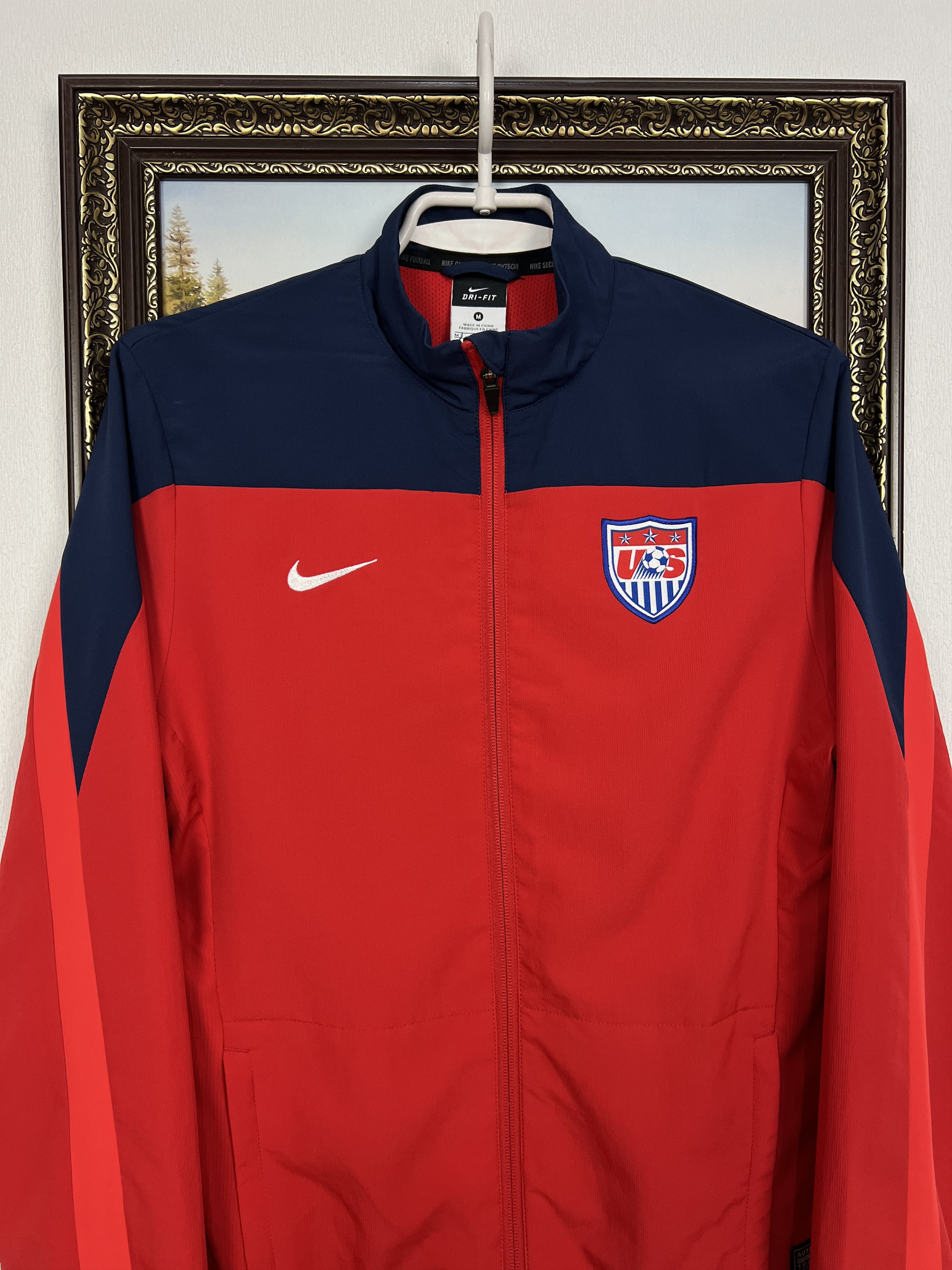 Nike Nike USA Football Train Soccer Jacket Track Top Red Zip Rare Size M / US 6-8 / IT 42-44 - 2 Thumbnail