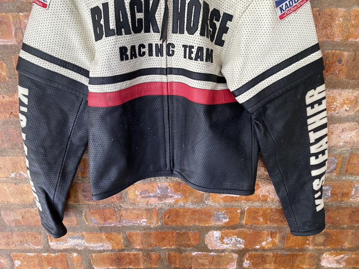 Kadoya 1990s Kadoya K’s Leather Black Horse Racing Jacket Size US M / EU 48-50 / 2 - 4 Thumbnail