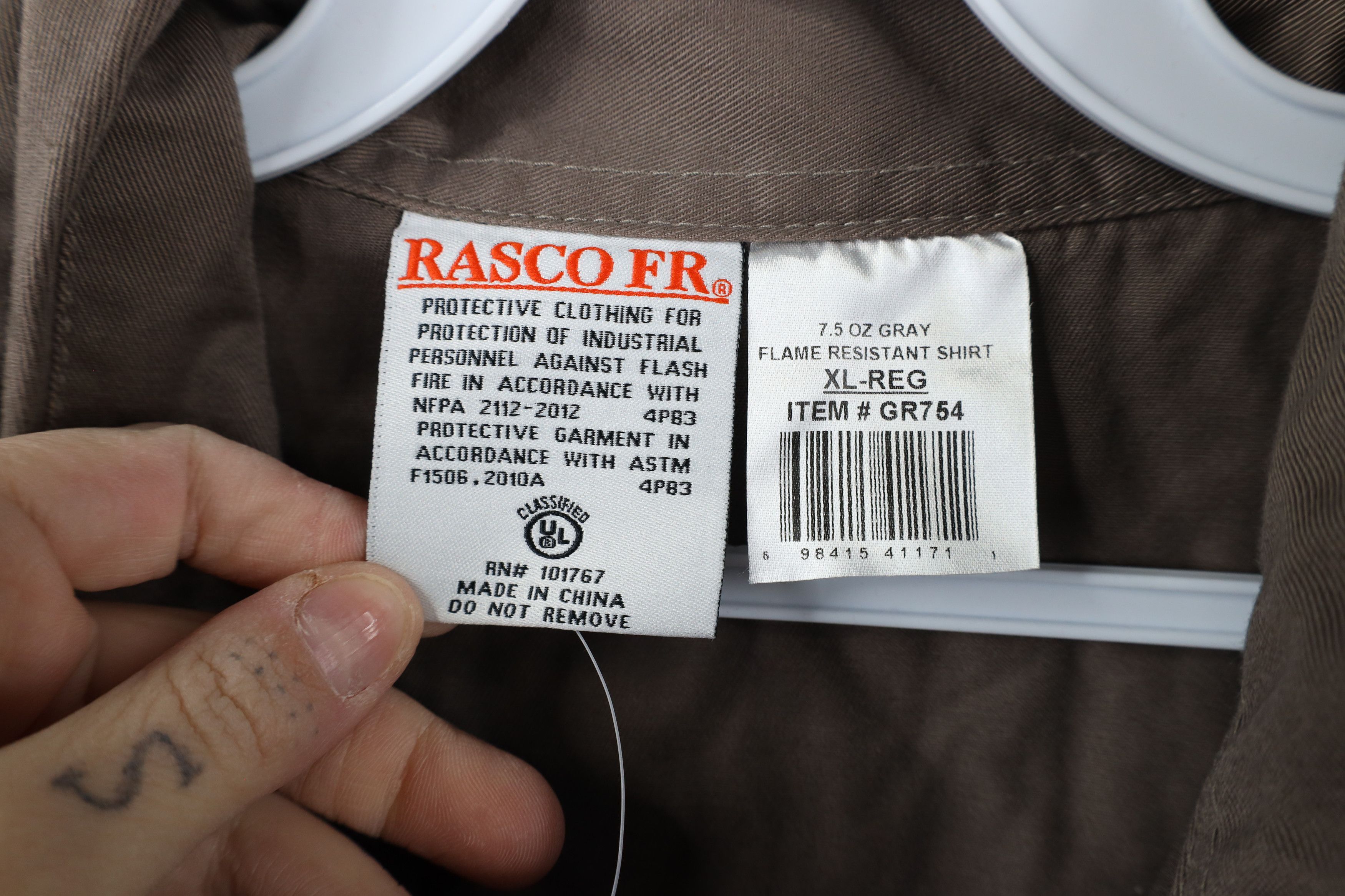 Vintage New Rasco FR Resistant 7.5 oz Western Snap Button Shirt Gray Size US XL / EU 56 / 4 - 9 Thumbnail