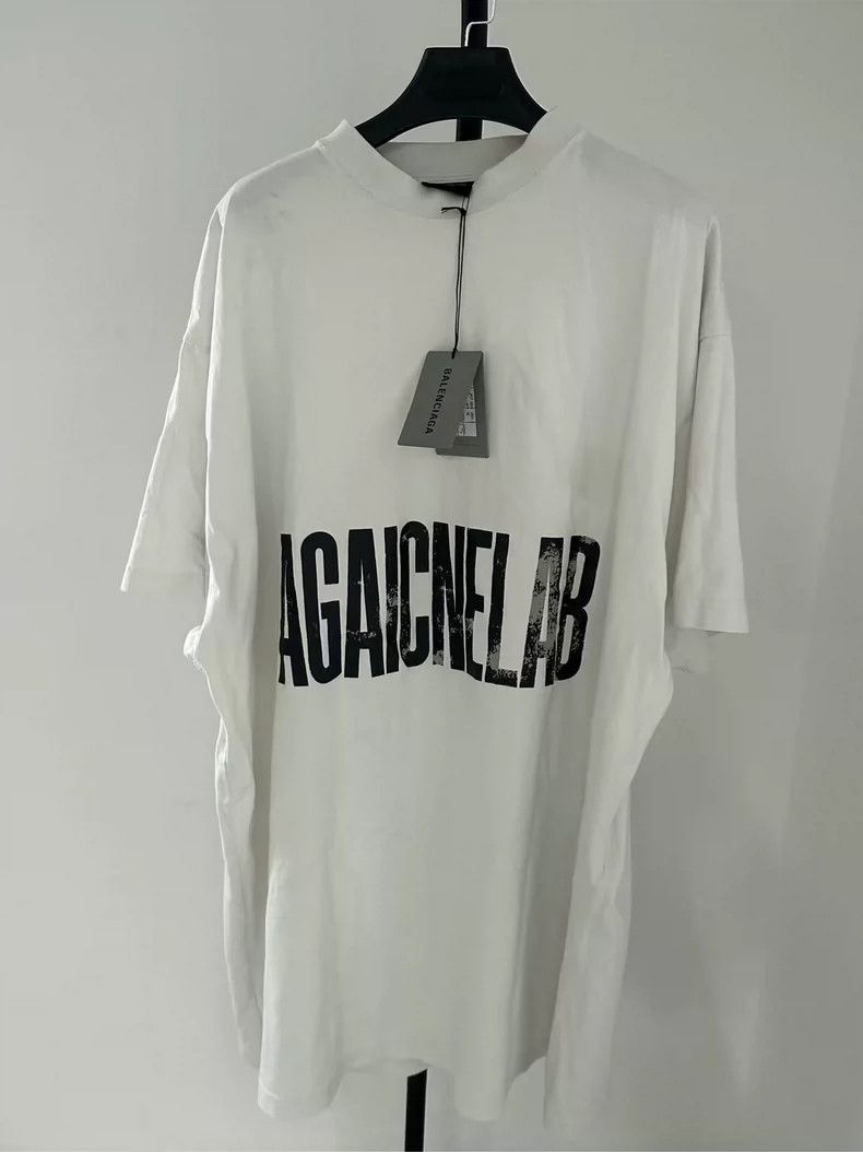 Balenciaga Balenciaga agaicnelab Inverted Letter Short Sleeve Size US XL / EU 56 / 4 - 1 Thumbnail