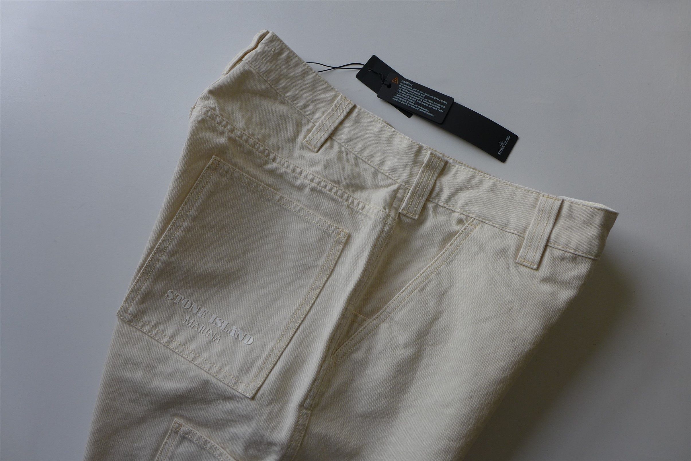 Stone Island Stone Island Marina Work Pants - Ecru Cotton Size US 32 / EU 48 - 7 Thumbnail