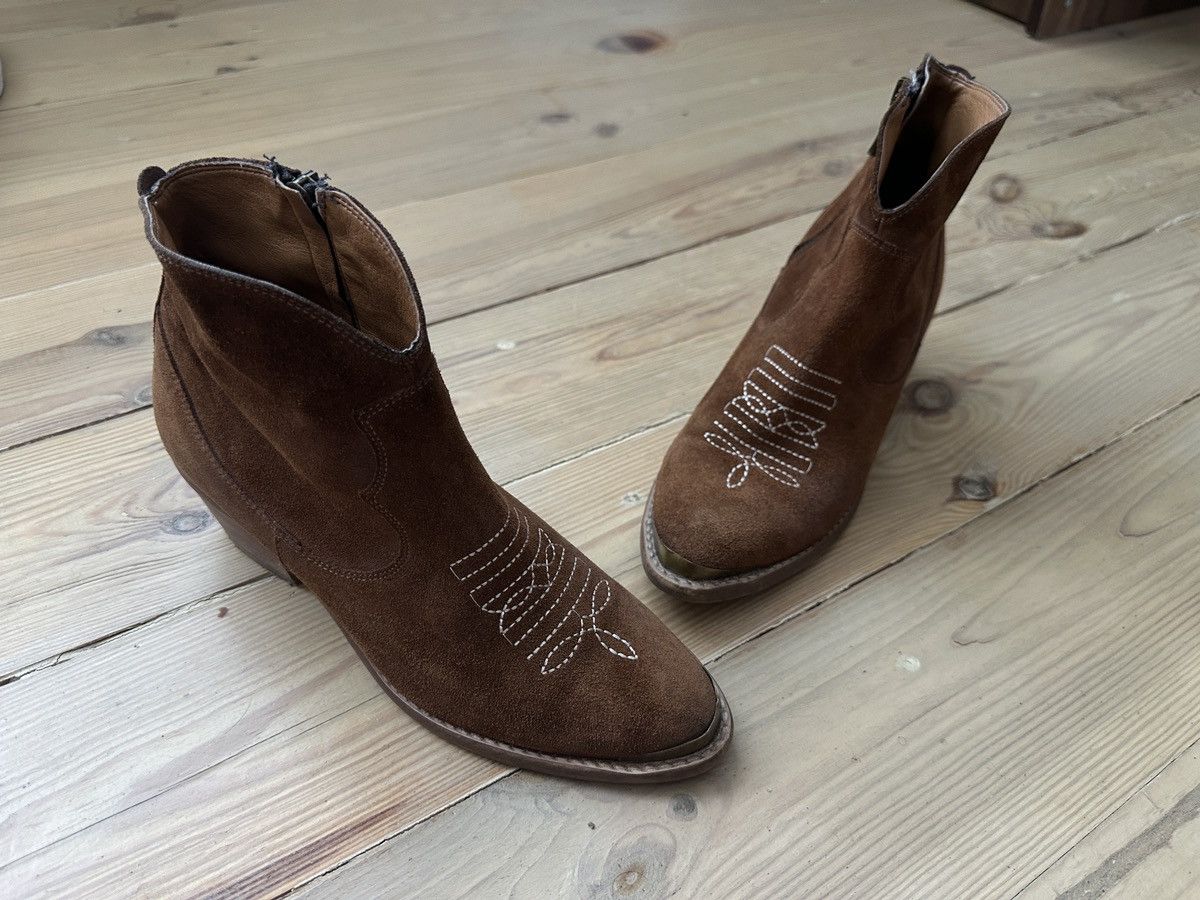 Vintage Boots Suede Leather lavorazione artigiana made in Italy Size US 6 / IT 36 - 8 Thumbnail