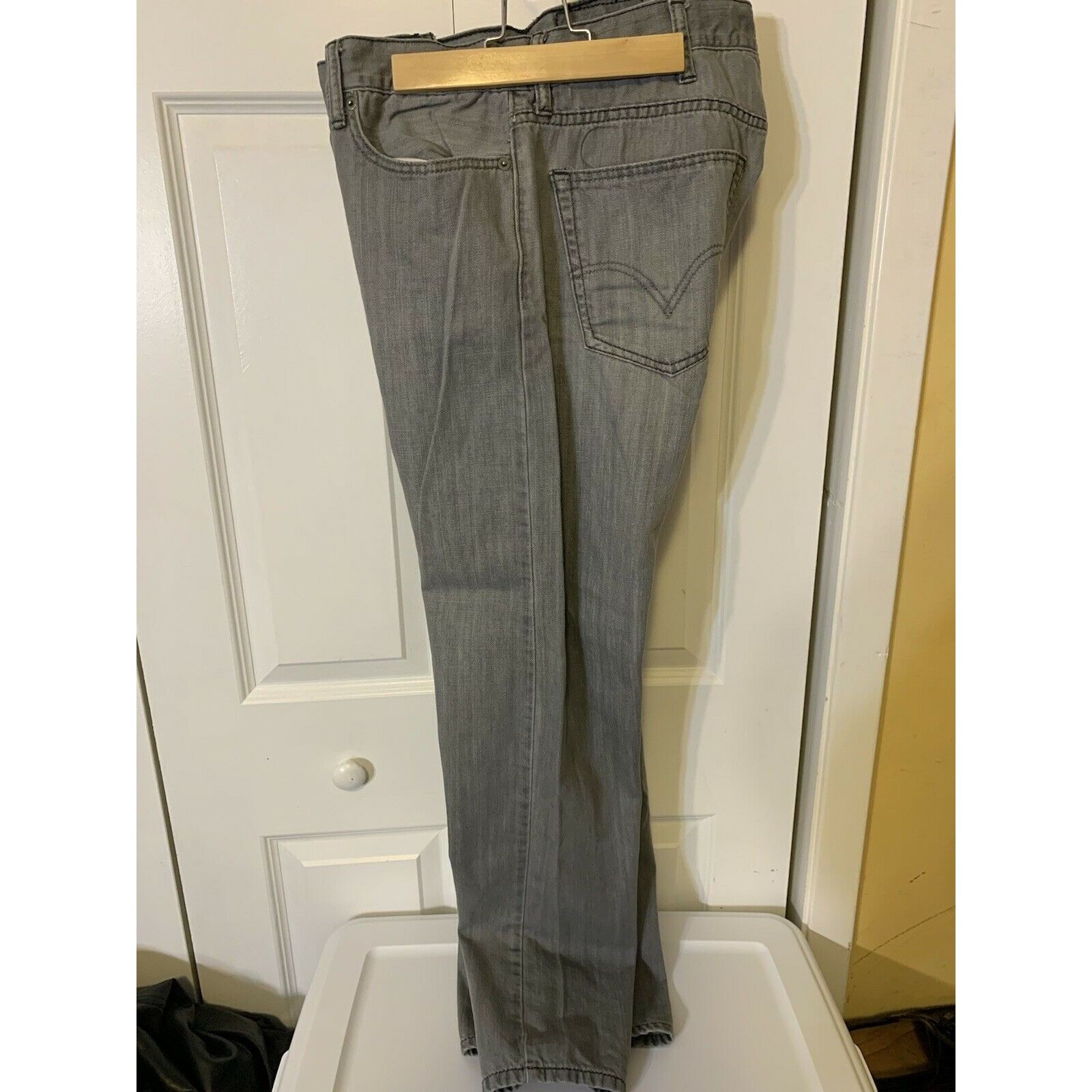 Levi's Levis Perfectly Faded Gray Denim 514 Jeans Slim Straight Leg Size US 38 / EU 54 - 8 Thumbnail