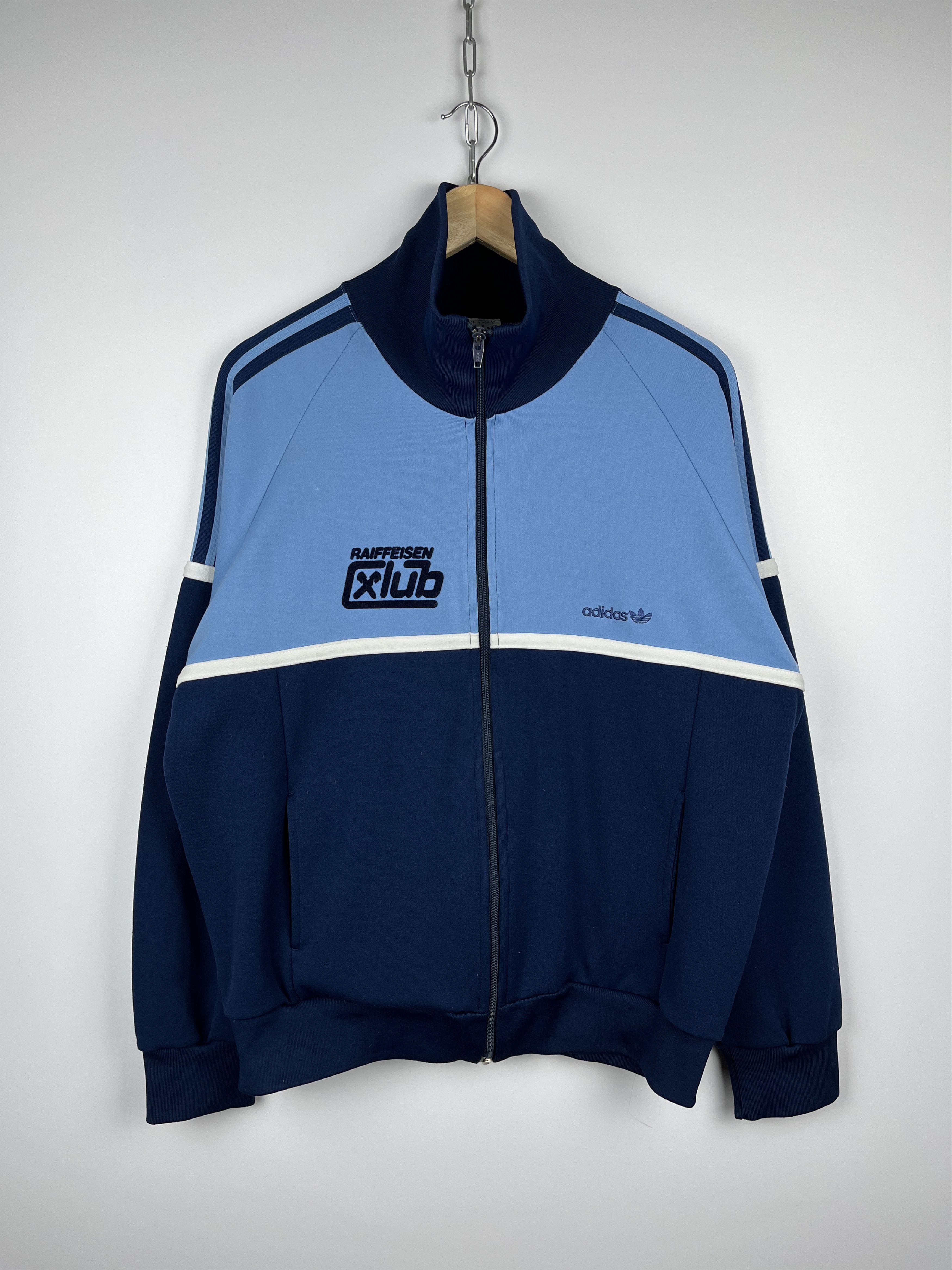 Adidas × Vintage 80's Adidas Vintage Track Jacket Tracksuit Top Made in Korea Size US L / EU 52-54 / 3 - 2 Thumbnail
