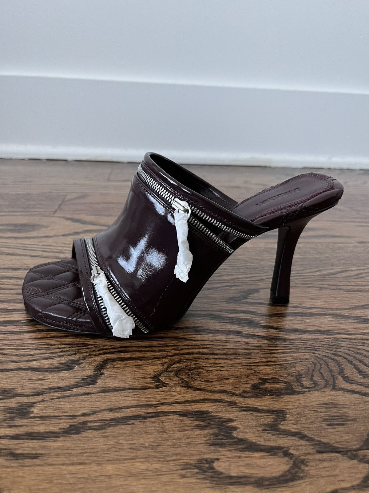 Burberry Burberry Leather Peep Sandals Size US 7.5 / IT 37.5 - 10 Thumbnail