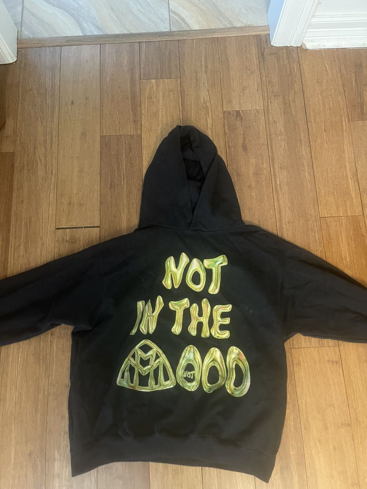 image of “Not In The Mood” Hoodie By Mood Swings in Black, Men's (Size Large)