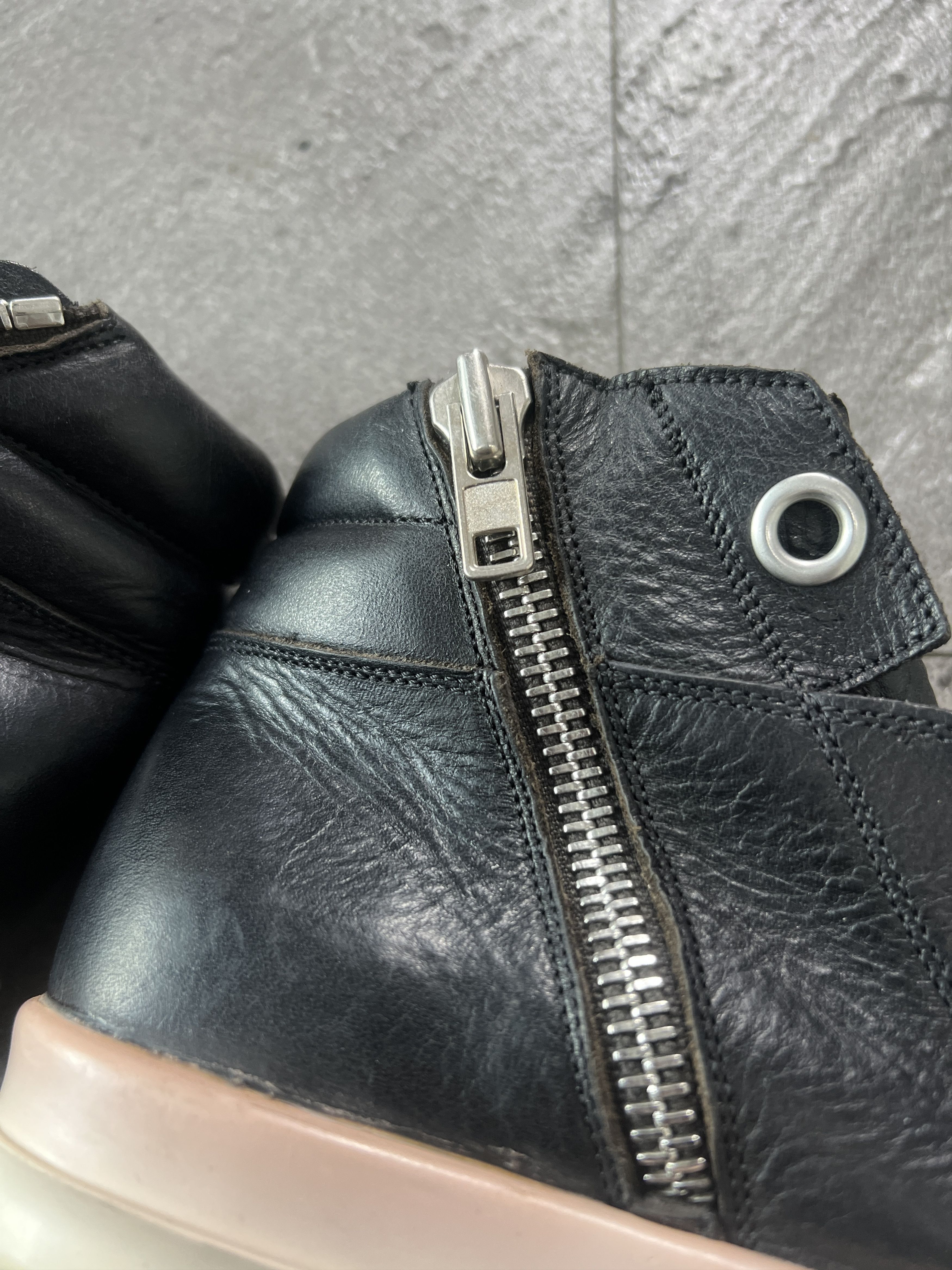 Rick Owens Rick Owens Leather Side Zip Sneakers Black EU36.5 Size US 5.5 / IT 35.5 - 12 Thumbnail