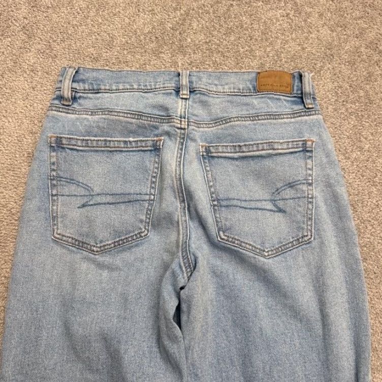 American Eagle Outfitters American Eagle Outfitters High Rise Straight Jeans Women’s 4 29x30 Blue Denim Size 29" - 4 Thumbnail
