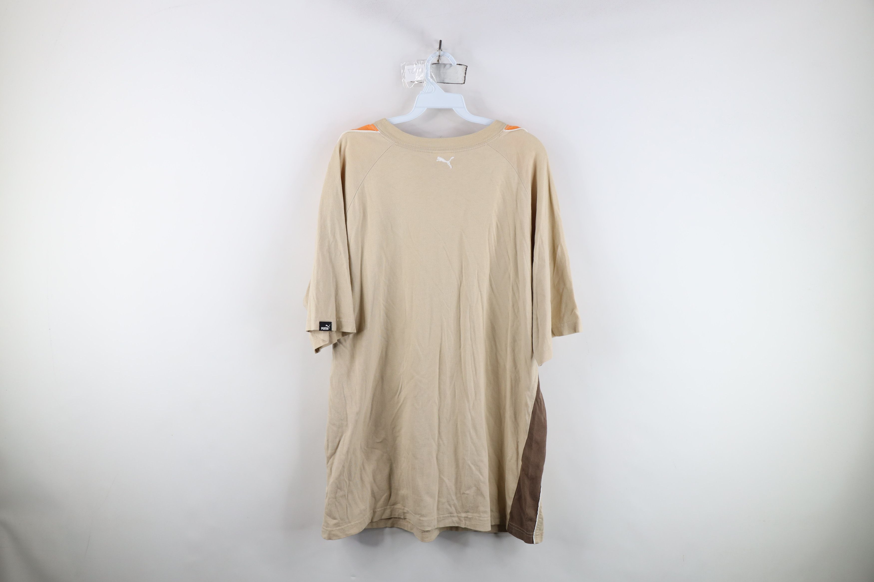 Puma Vintage 90s Y2K Puma Spell Out Baggy Fit T-Shirt Earth Tone Size US XL / EU 56 / 4 - 15 Thumbnail