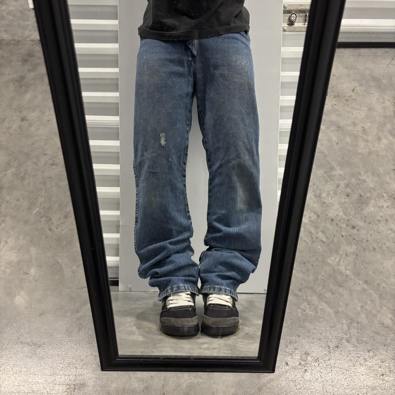 Japanese Brand × Vintage Crazy Vintage 90s Dark Wash Essential Denim Jeans! Size US 30 / EU 46 - 1 Thumbnail