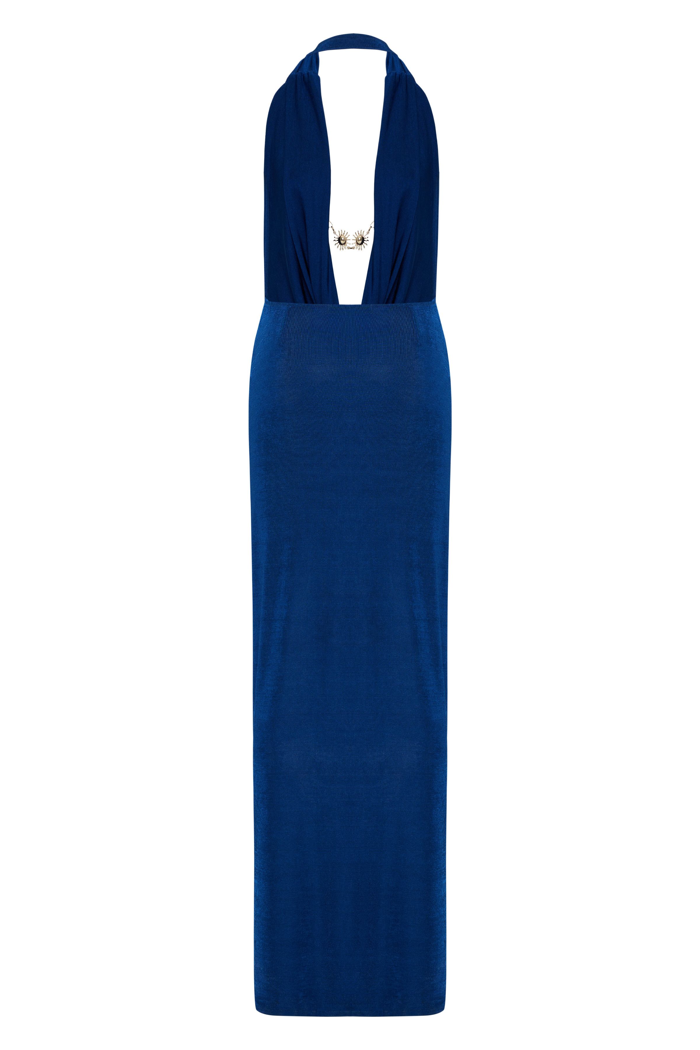 Other Suna Halter Neck Maxi Dress in Royal Blue Size S / US 4 / IT 40 - 2 Thumbnail