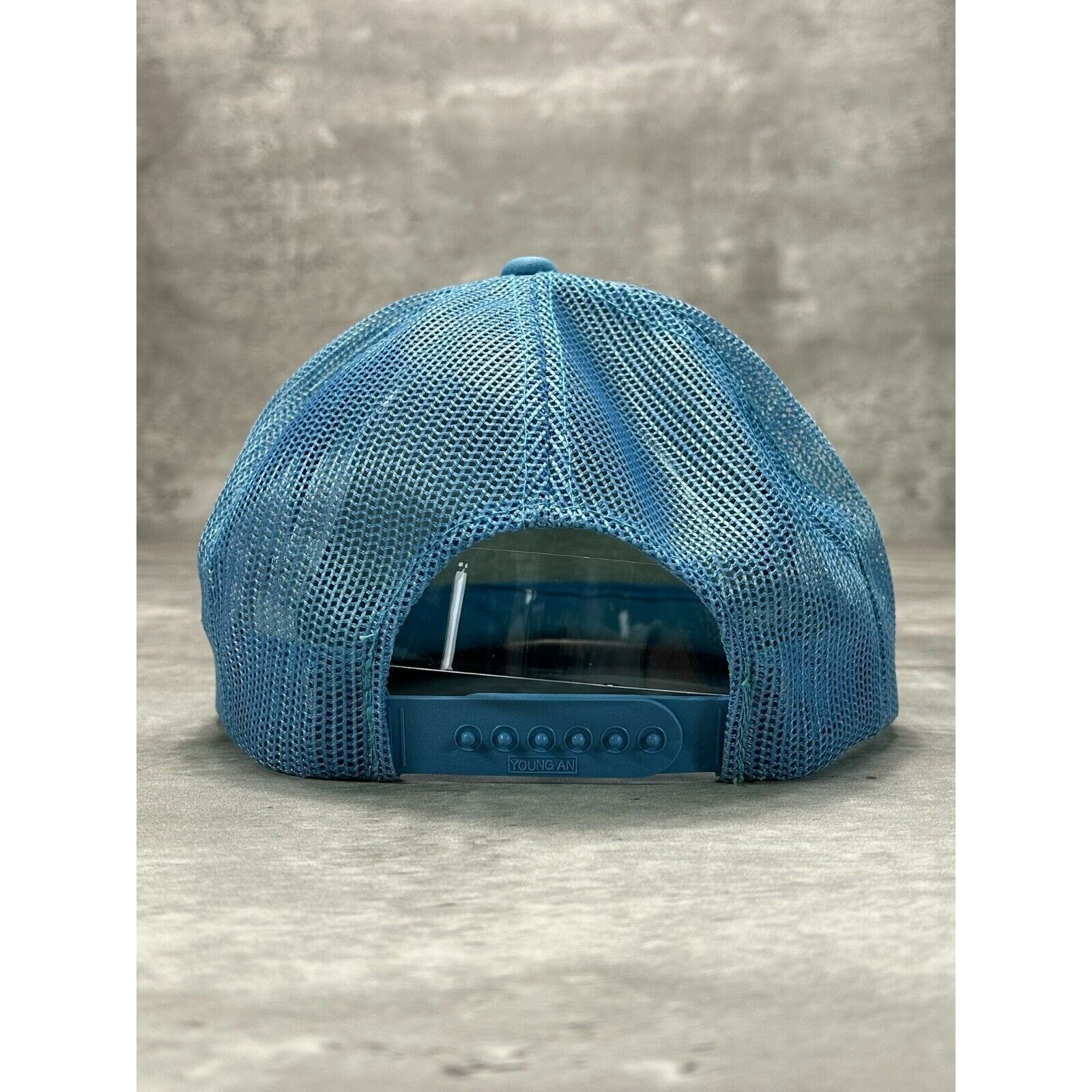 Vintage Vintage Deepwater Boat Ramp Trucker Snapback Hat OSFA Blue Size ONE SIZE - 4 Thumbnail