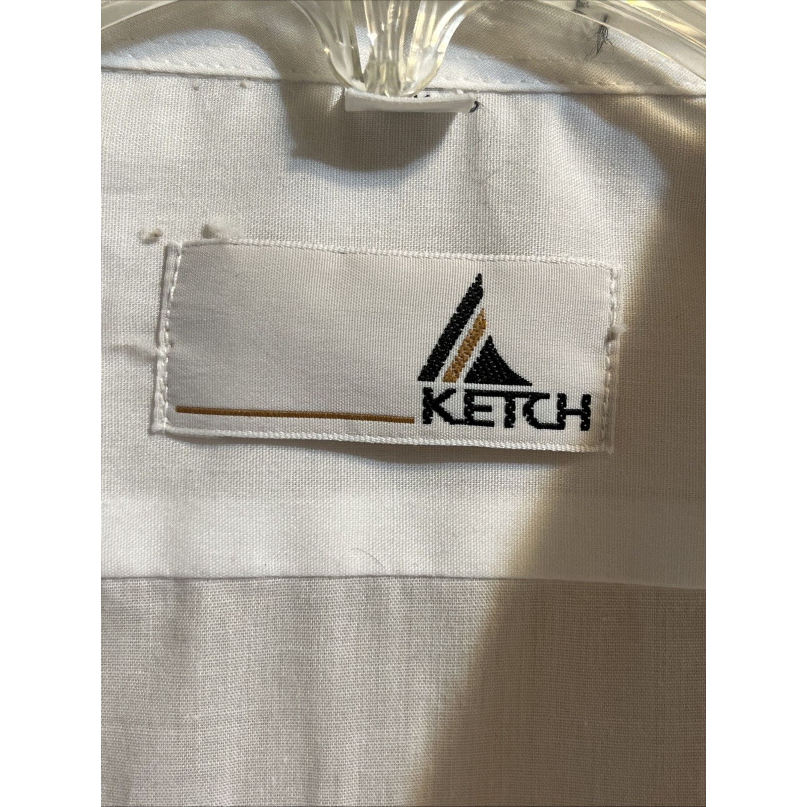 Puritan Ketch VTG mens 15.5 White Half Sleeve Cotton Polyester shirt Size US L / EU 52-54 / 3 - 3 Thumbnail