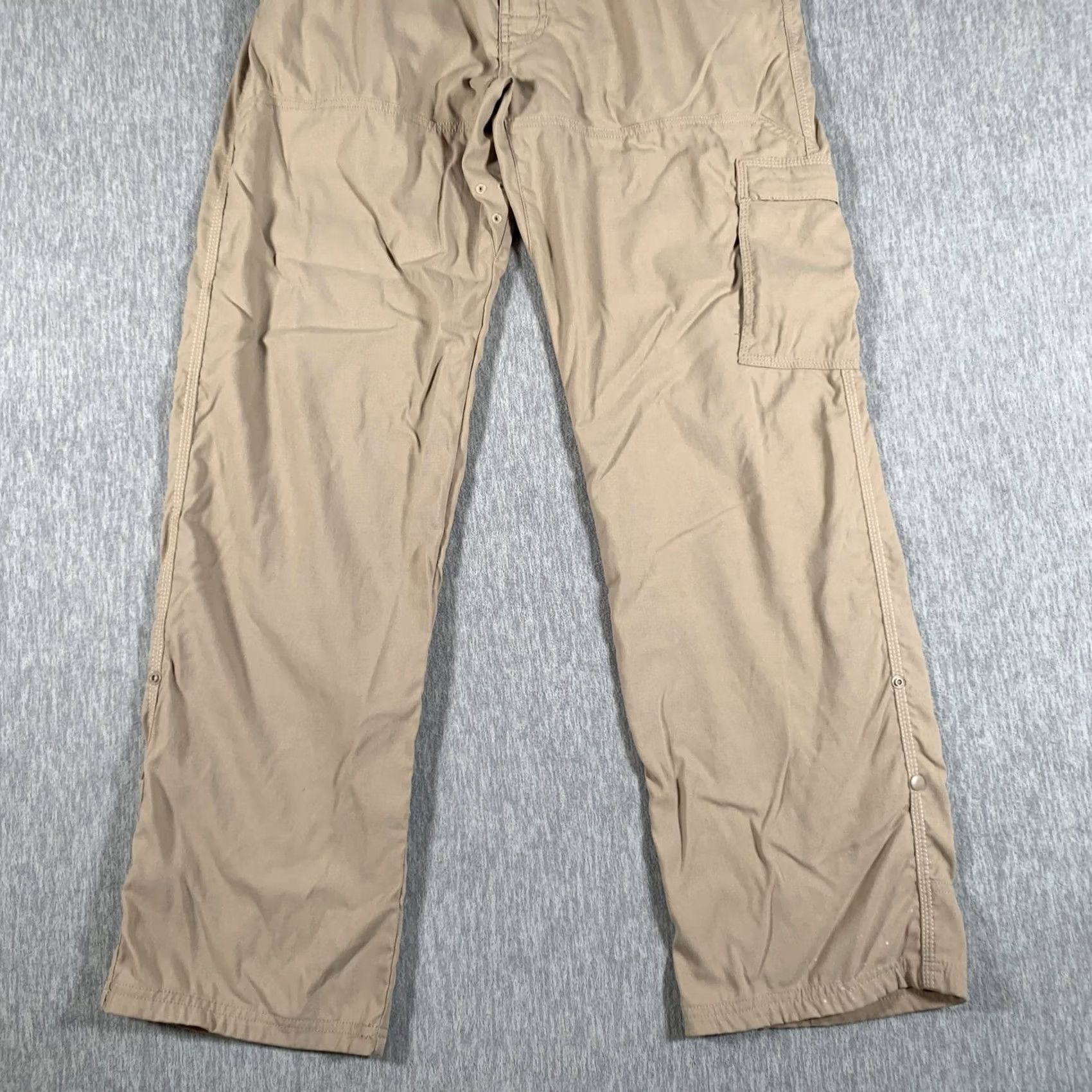 Prana Prana Stretch Zion Pants Mens M 32L Khaki Nylon Spandex Hiking Cargo Outdoor Twill Pants Size US 31 - 3 Thumbnail