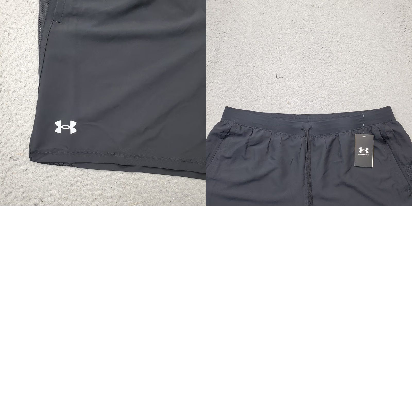 Under Armour Under Armour Running Shorts Mens 2XL Black Athletic Shorts Slit Pockets Inseam 7" Size US 39 - 8 Thumbnail