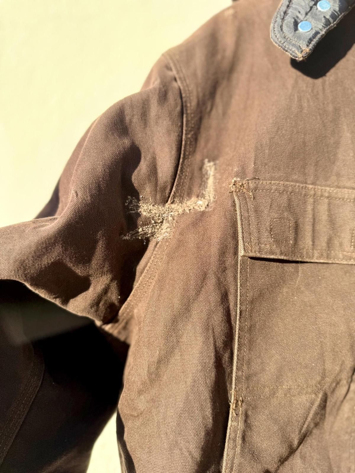 Carhartt Vtg Brown Carhartt Arctic Jacket Quilt Lined Coat Hood XL Size ONE SIZE - 4 Thumbnail